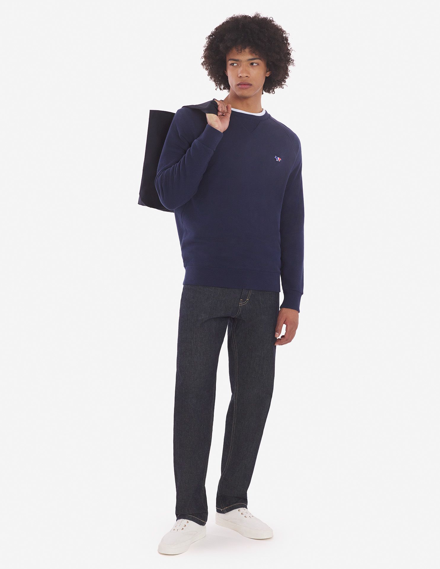 Maison Kitsuné - Áo nỉ clean Tricolor Fox dáng Classic