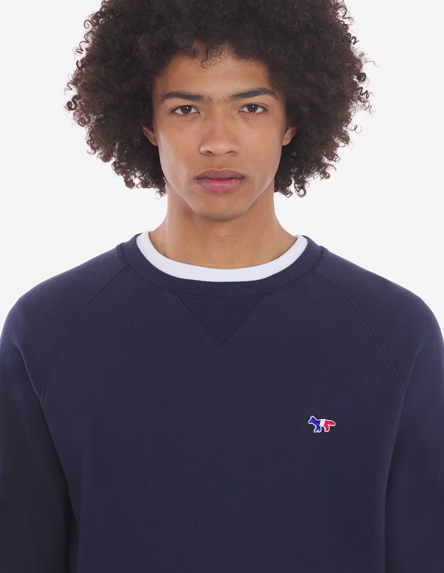 Maison Kitsuné - Áo nỉ clean Tricolor Fox dáng Classic