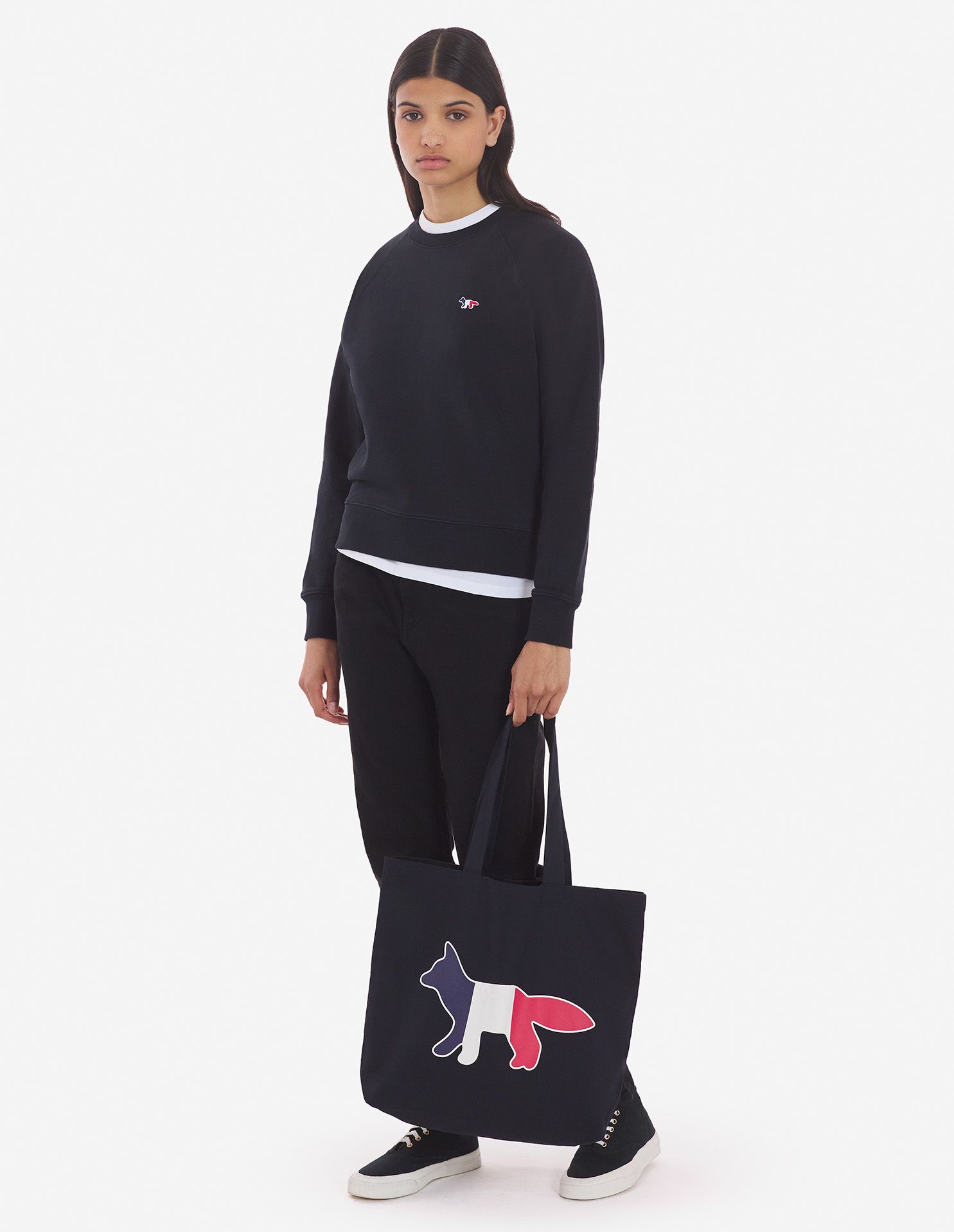 Maison Kitsuné - Áo nỉ adjusted Tricolor Fox