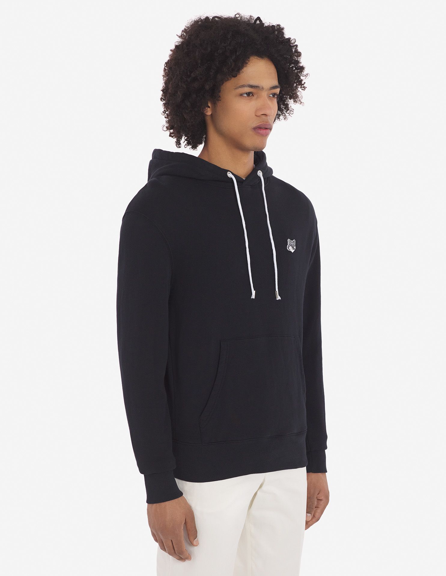 Maison Kitsuné - Áo hoodie Grey Fox Head dáng Classic