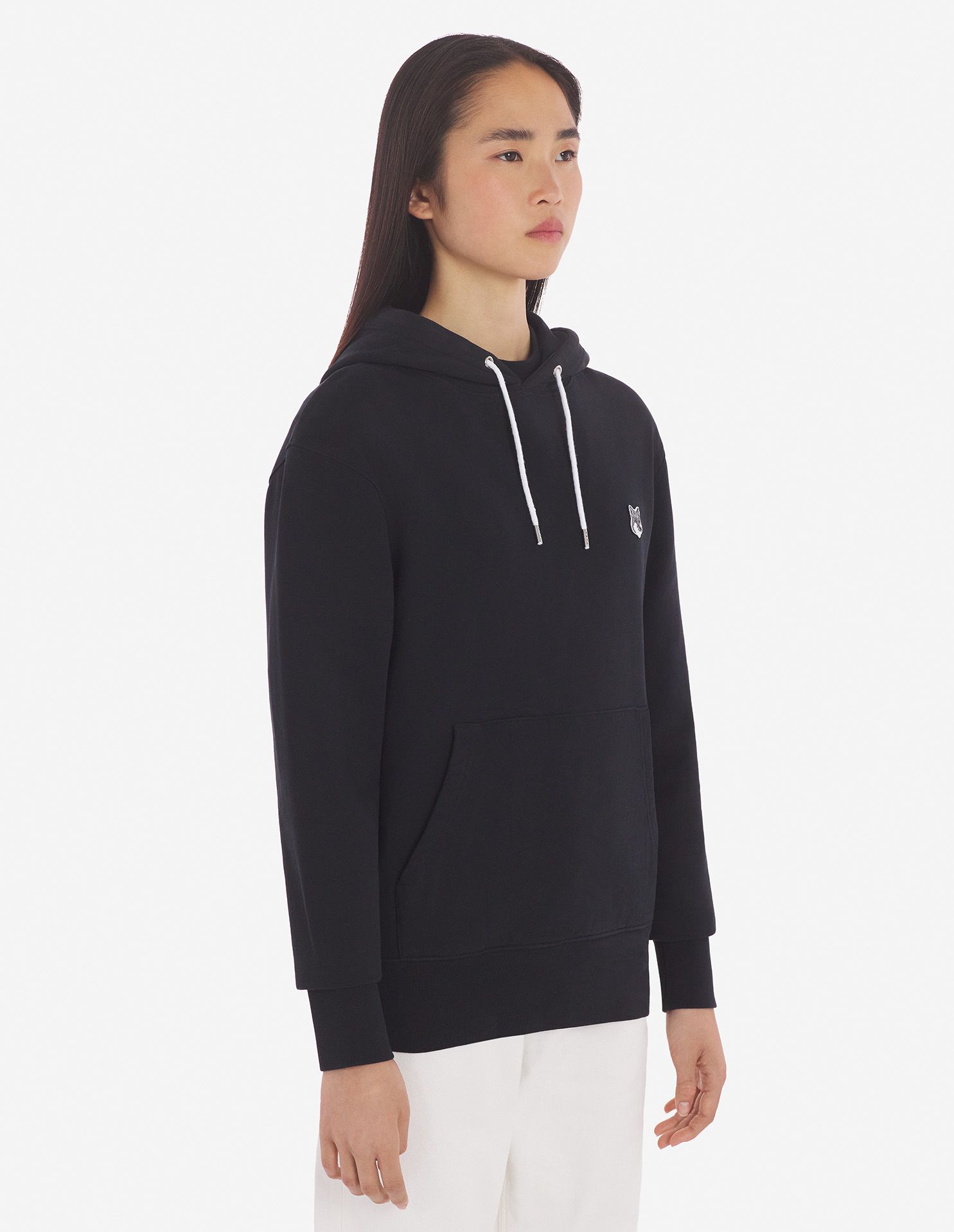 Maison Kitsuné - Áo hoodie Grey Fox Head dáng Classic