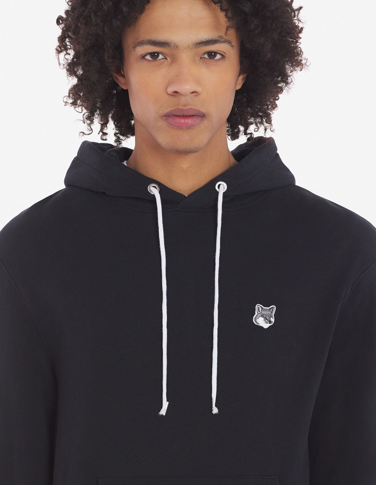 Maison Kitsuné - Áo hoodie Grey Fox Head dáng Classic