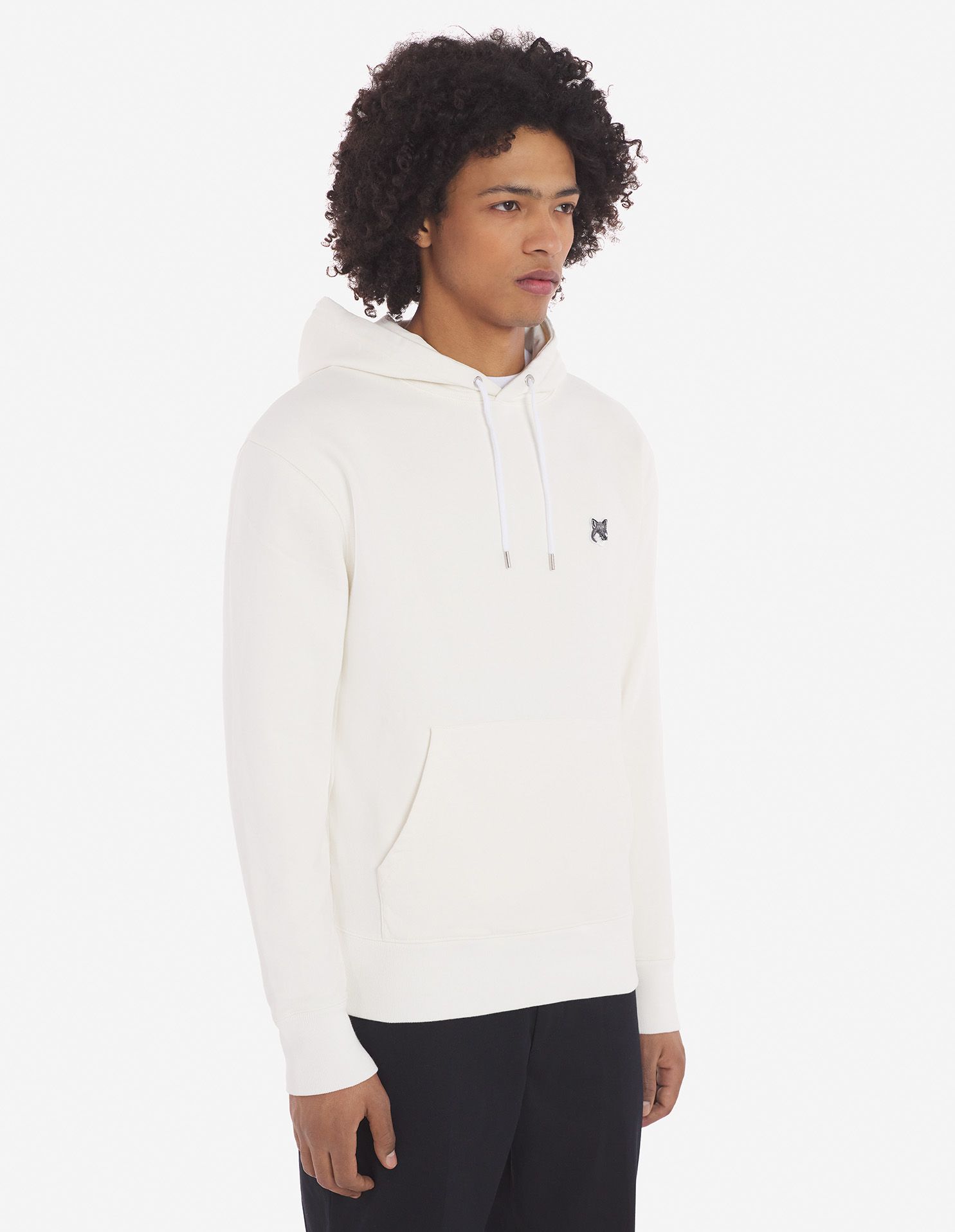 Maison Kitsuné - Áo hoodie Grey Fox Head dáng Classic