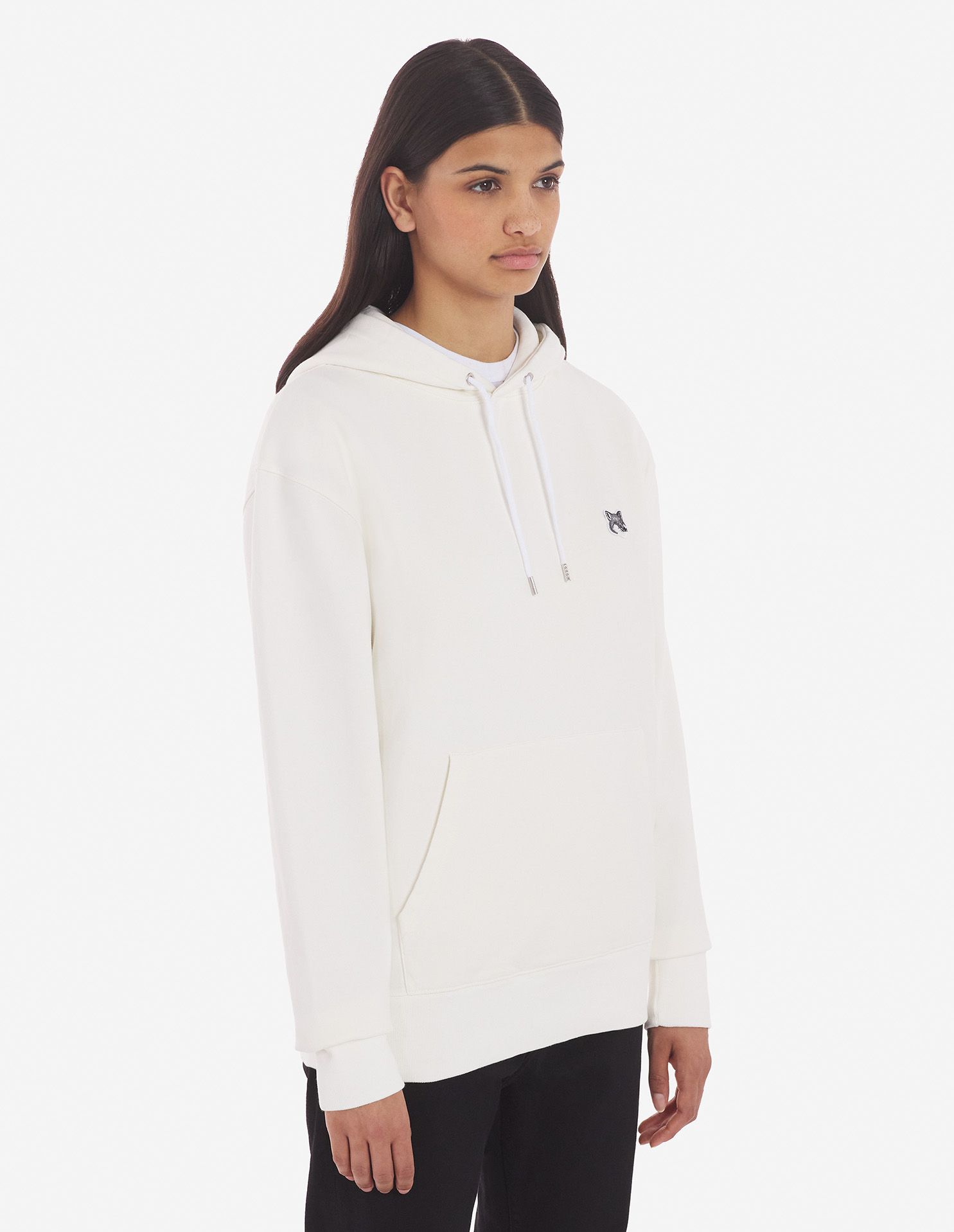 Maison Kitsuné - Áo hoodie Grey Fox Head dáng Classic