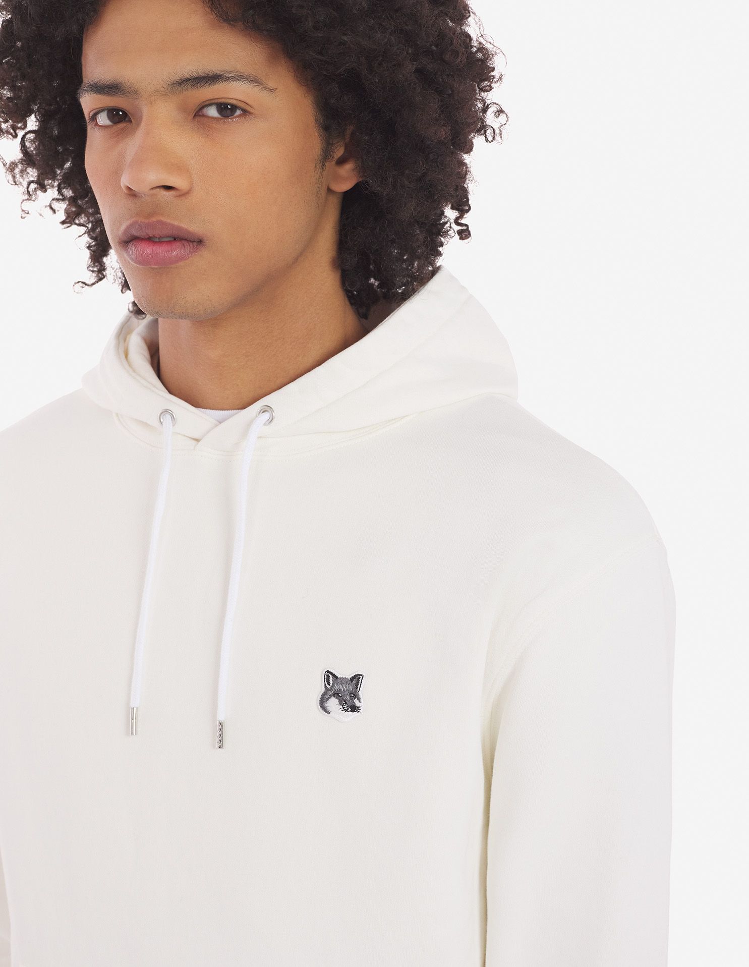 Maison Kitsuné - Áo hoodie Grey Fox Head dáng Classic