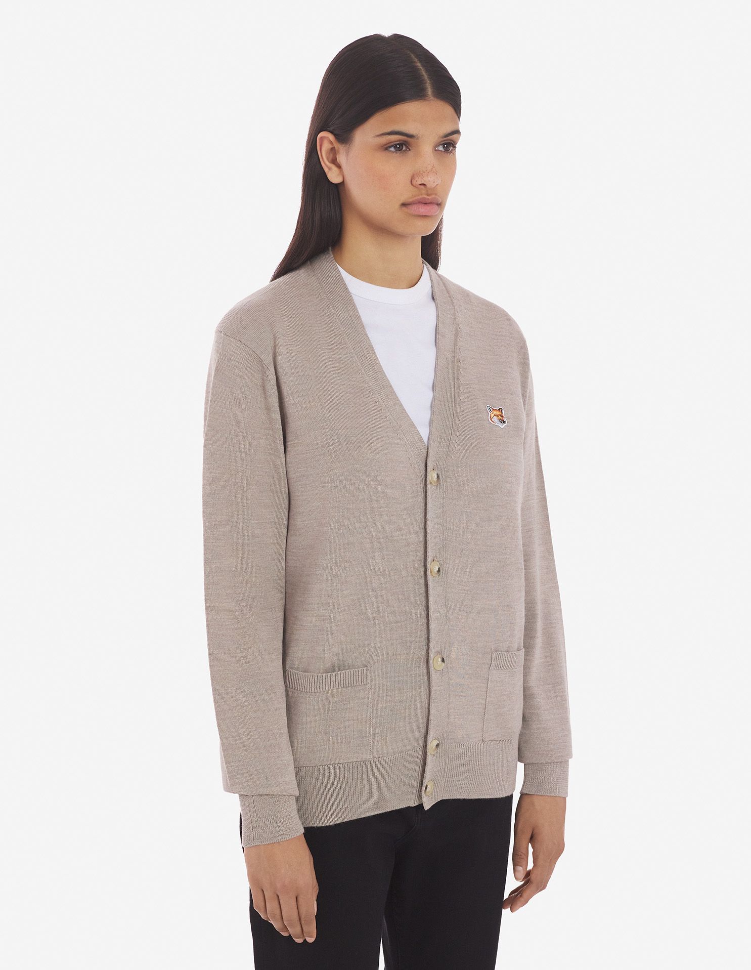 Maison Kitsuné - Áo cardigan Fox Head dáng Classic