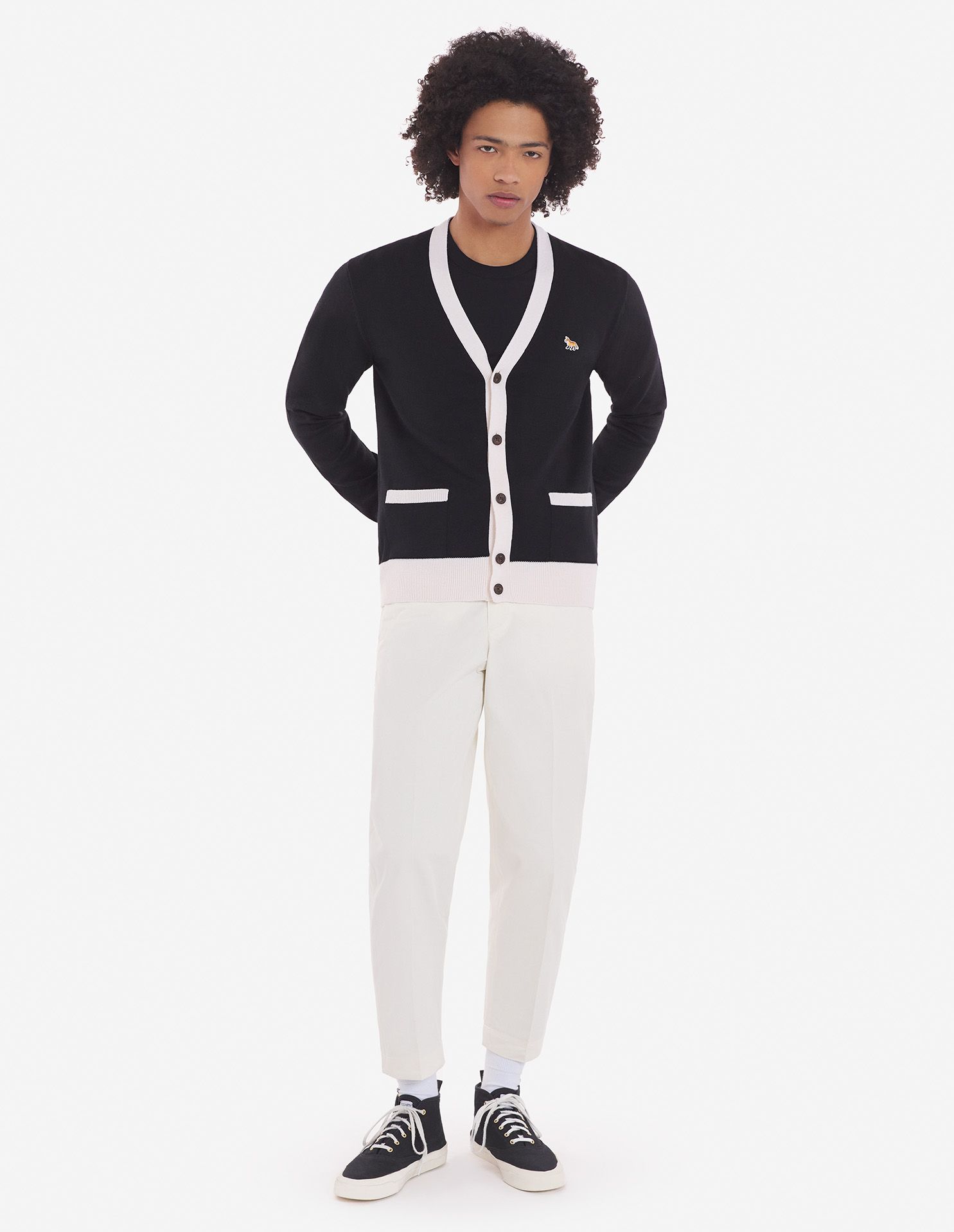 Maison Kitsuné - Áo cardigan Baby Fox dáng Classic
