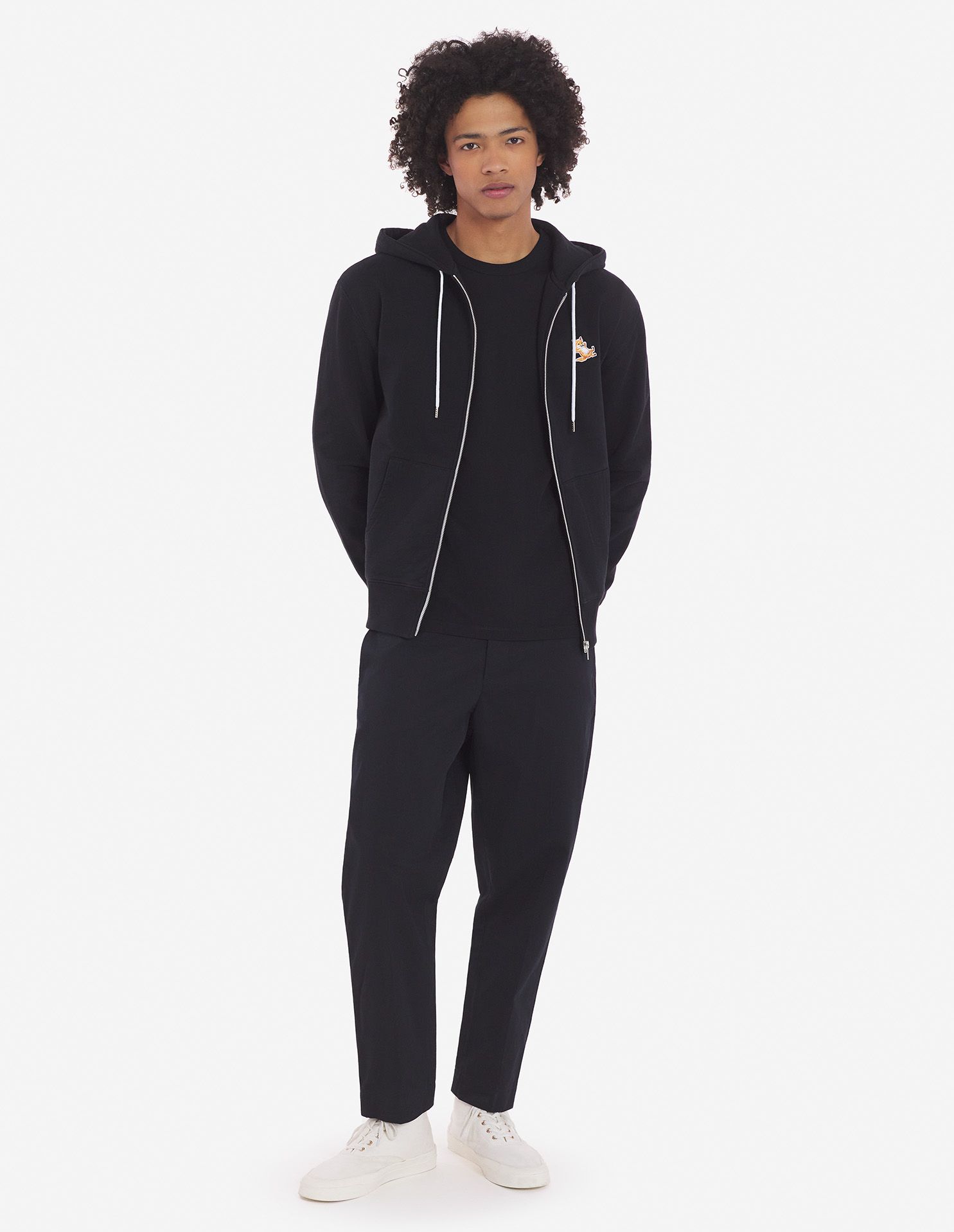 Maison Kitsuné - Áo hoodie khoá kéo Chillax Fox dáng Classic