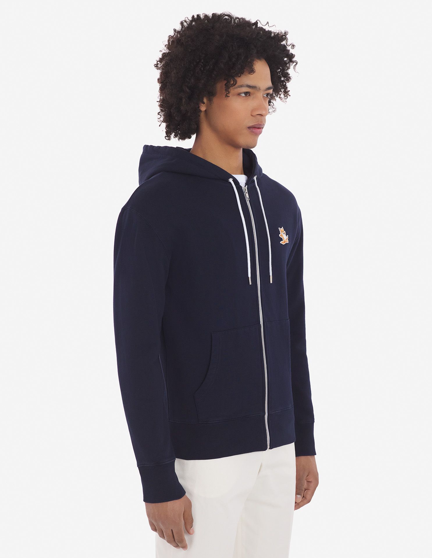 Maison Kitsuné - Áo hoodie khoá kéo Chillax Fox dáng Classic