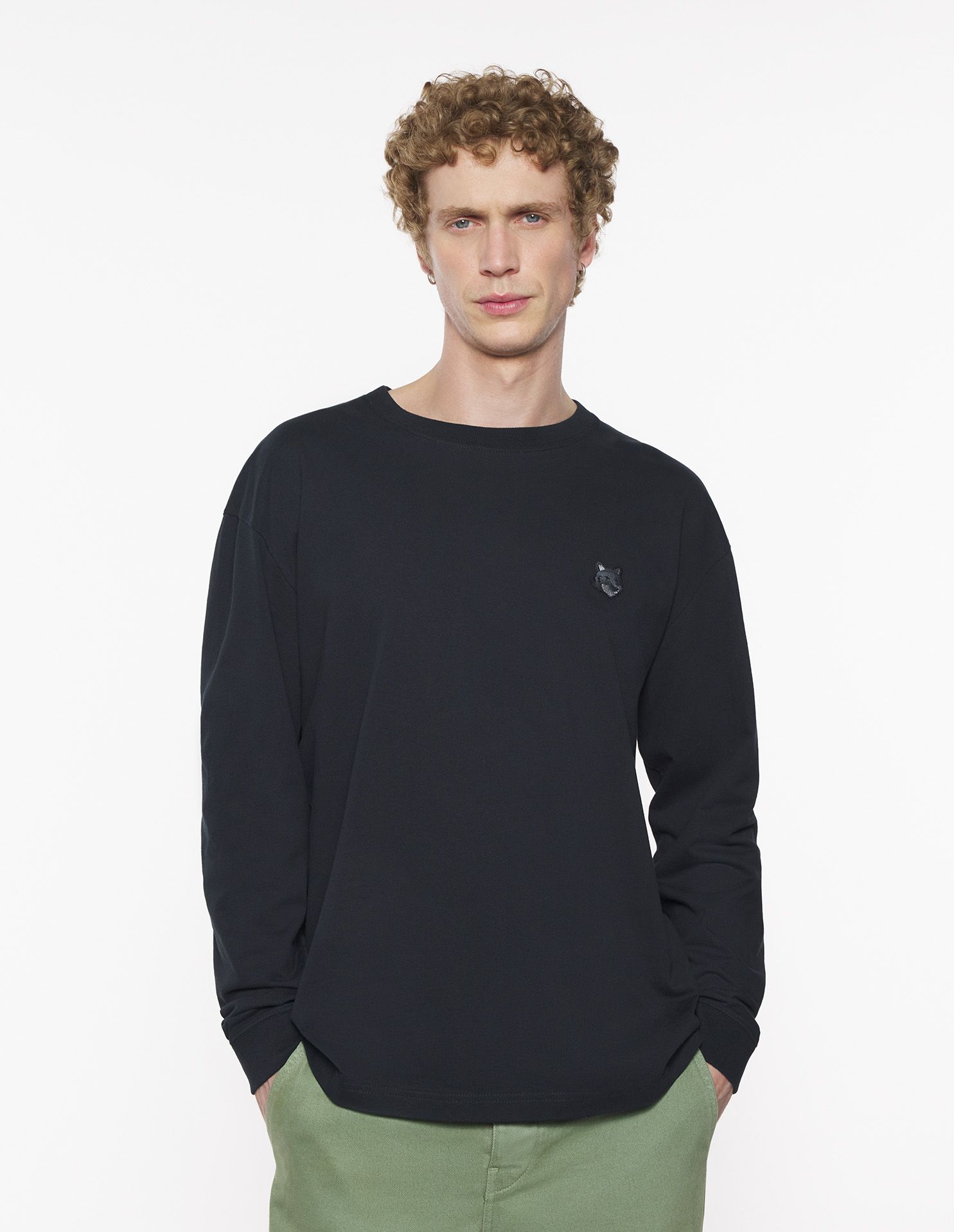 Áo thun Tonal Fox Head dài tay dáng Comfort