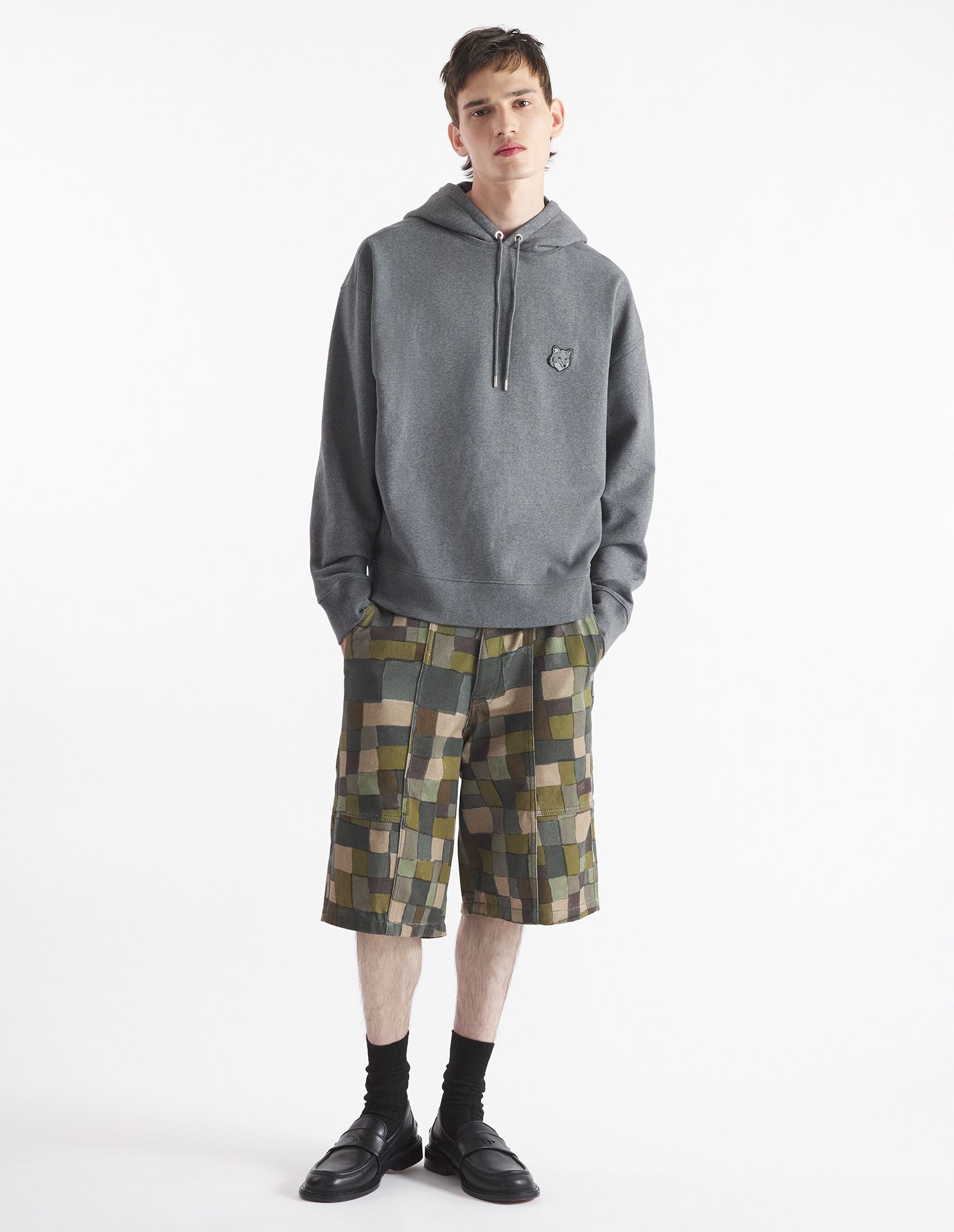 Maison Kitsuné - Áo hoodie Bold Fox Head dáng Oversize