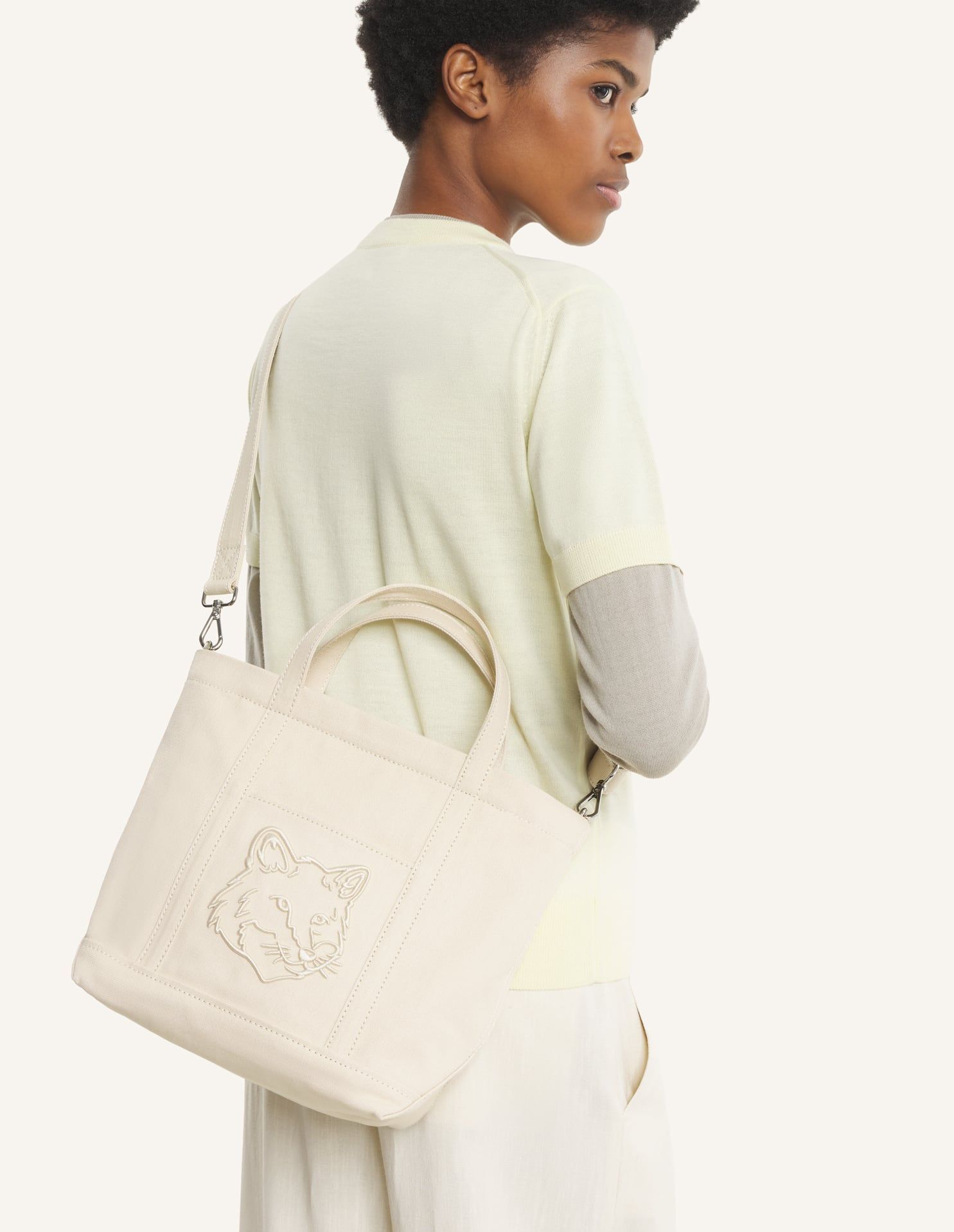 Maison Kitsuné - Túi tote small Fox Head