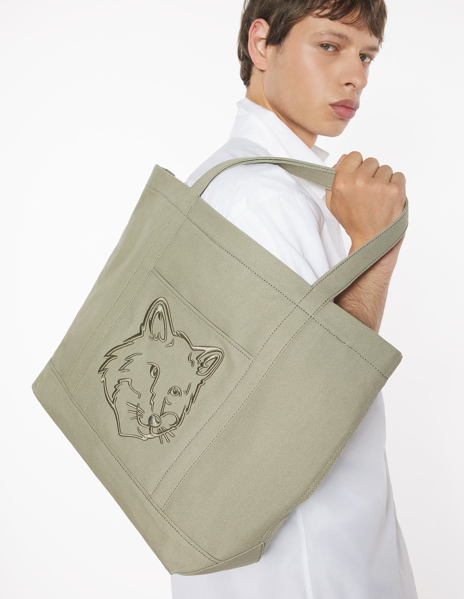 Maison Kitsuné - Túi tote large Fox Head