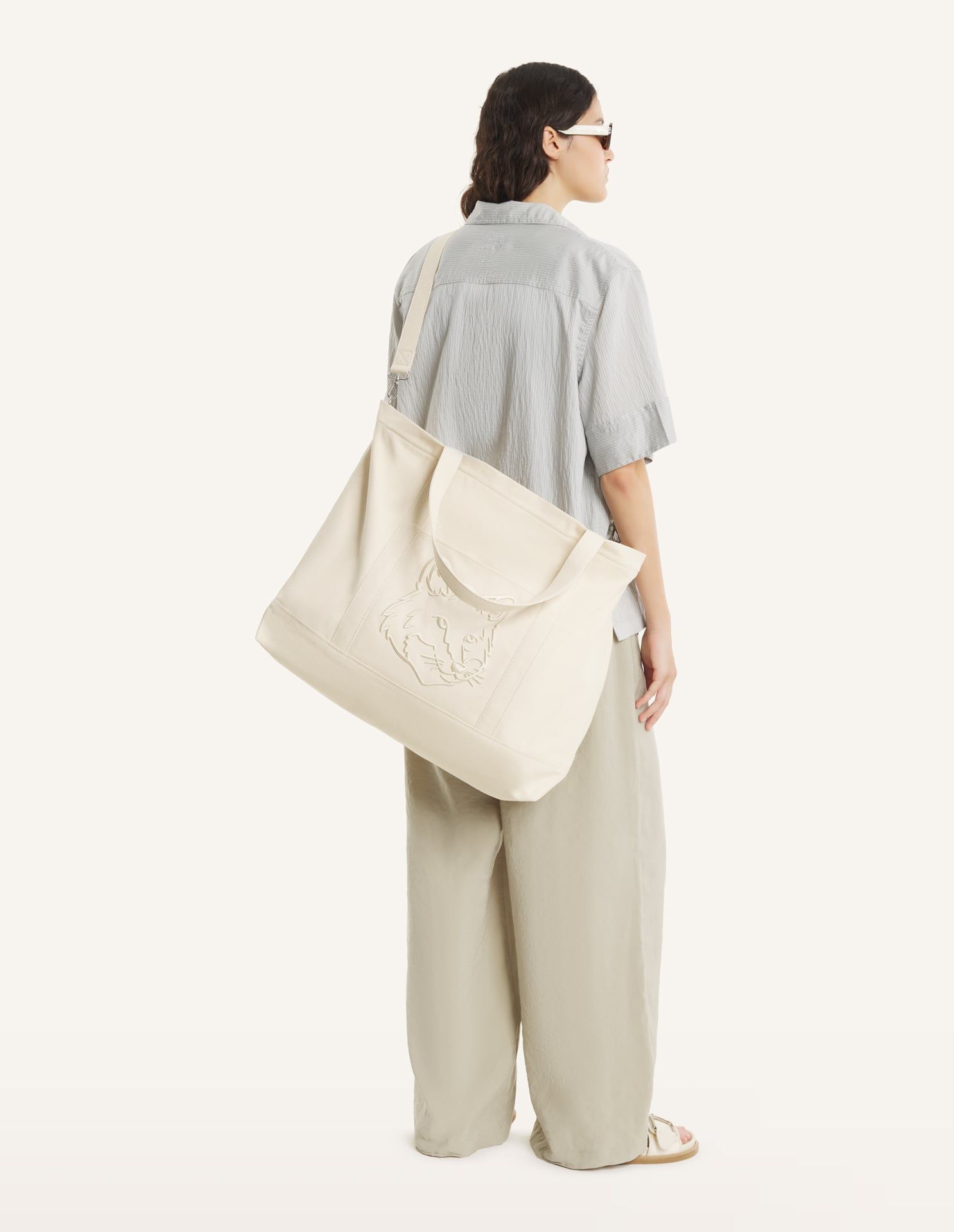 Maison Kitsuné - Túi tote Fox Head XL