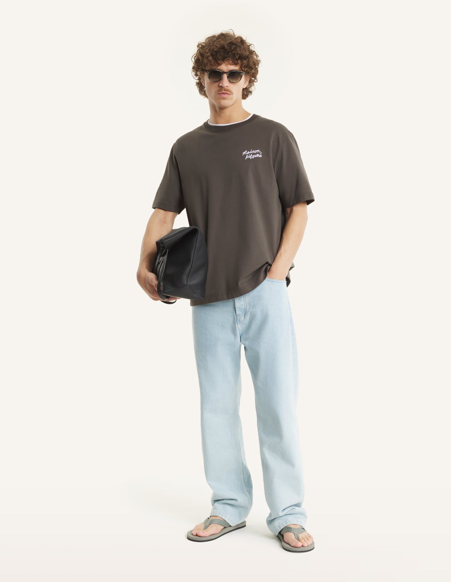 Maison Kitsuné - Áo phông nam Maison Kitusne Handwriting dáng Comfort