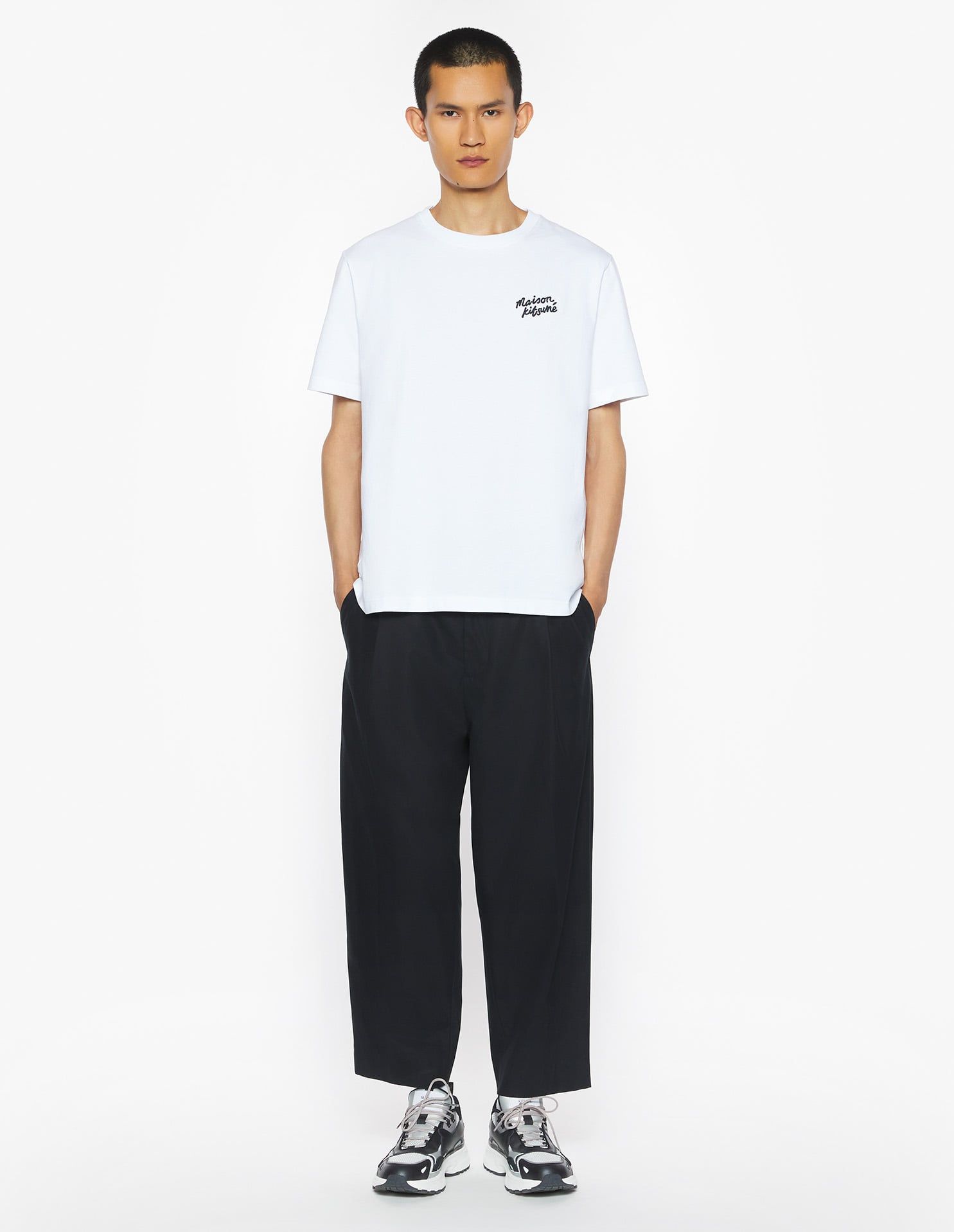 Maison Kitsuné - Áo phông nam Maison Kitusne Handwriting dáng Comfort
