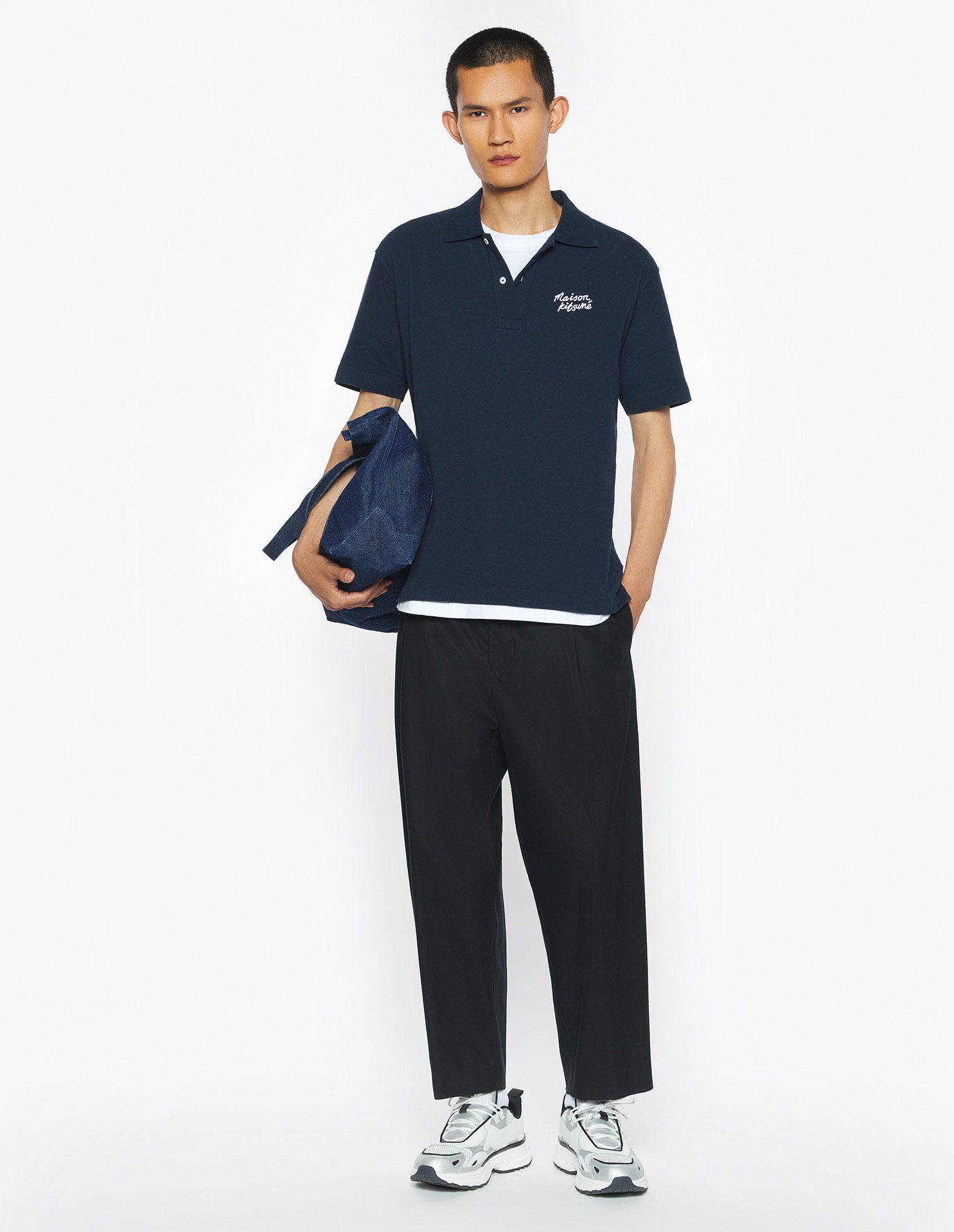 Maison Kitsuné - Áo Polo nam Maison Kitsuné Handwriting dáng Comfort