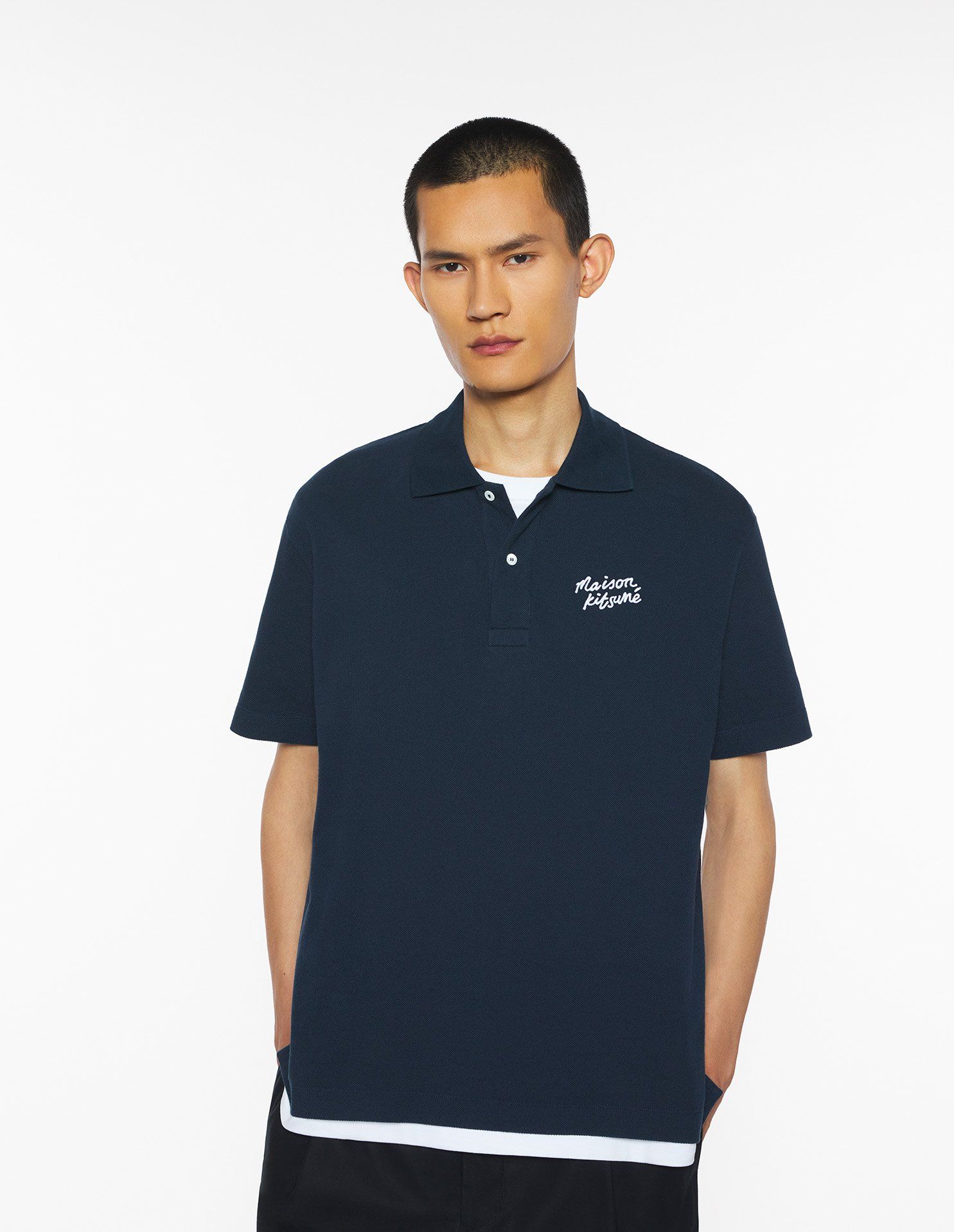 Maison Kitsuné - Áo Polo nam Maison Kitsuné Handwriting dáng Comfort