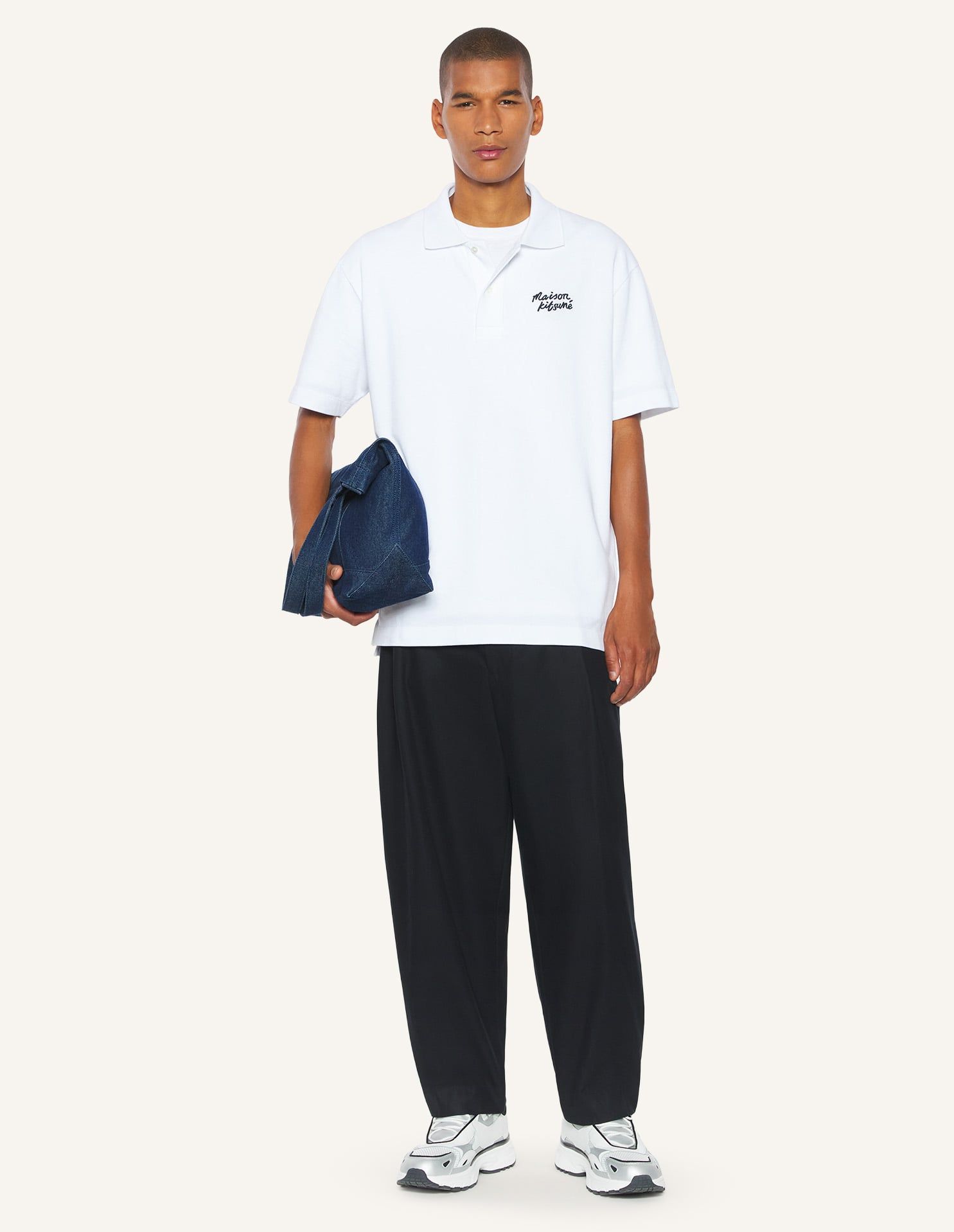 Áo Polo nam Maison Kitsuné Handwriting dáng Comfort