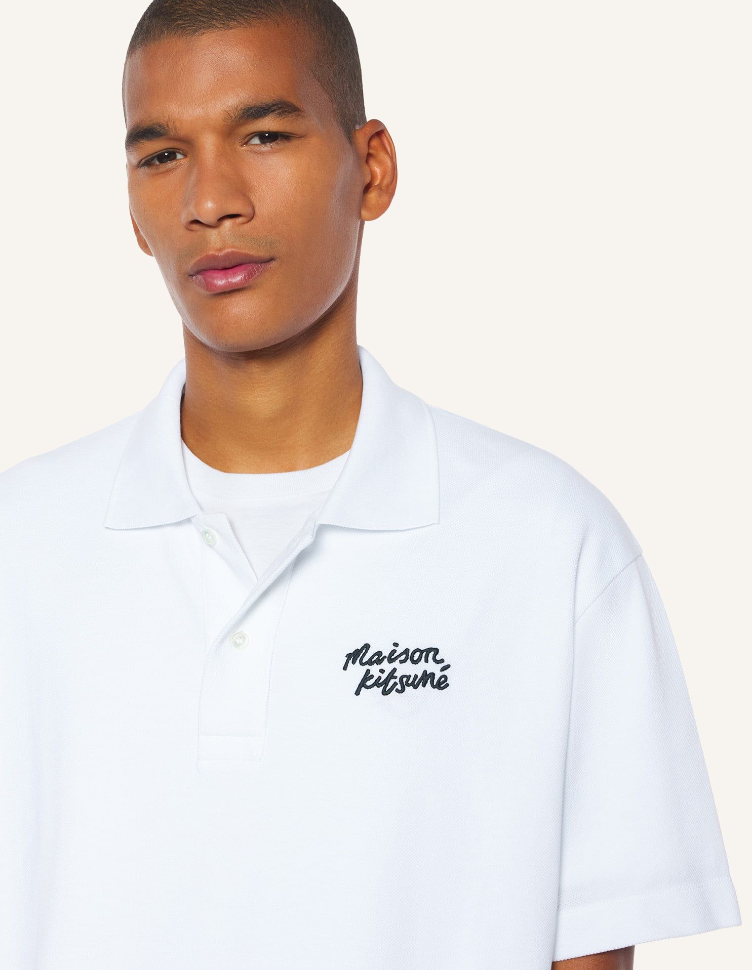 Áo Polo nam Maison Kitsuné Handwriting dáng Comfort