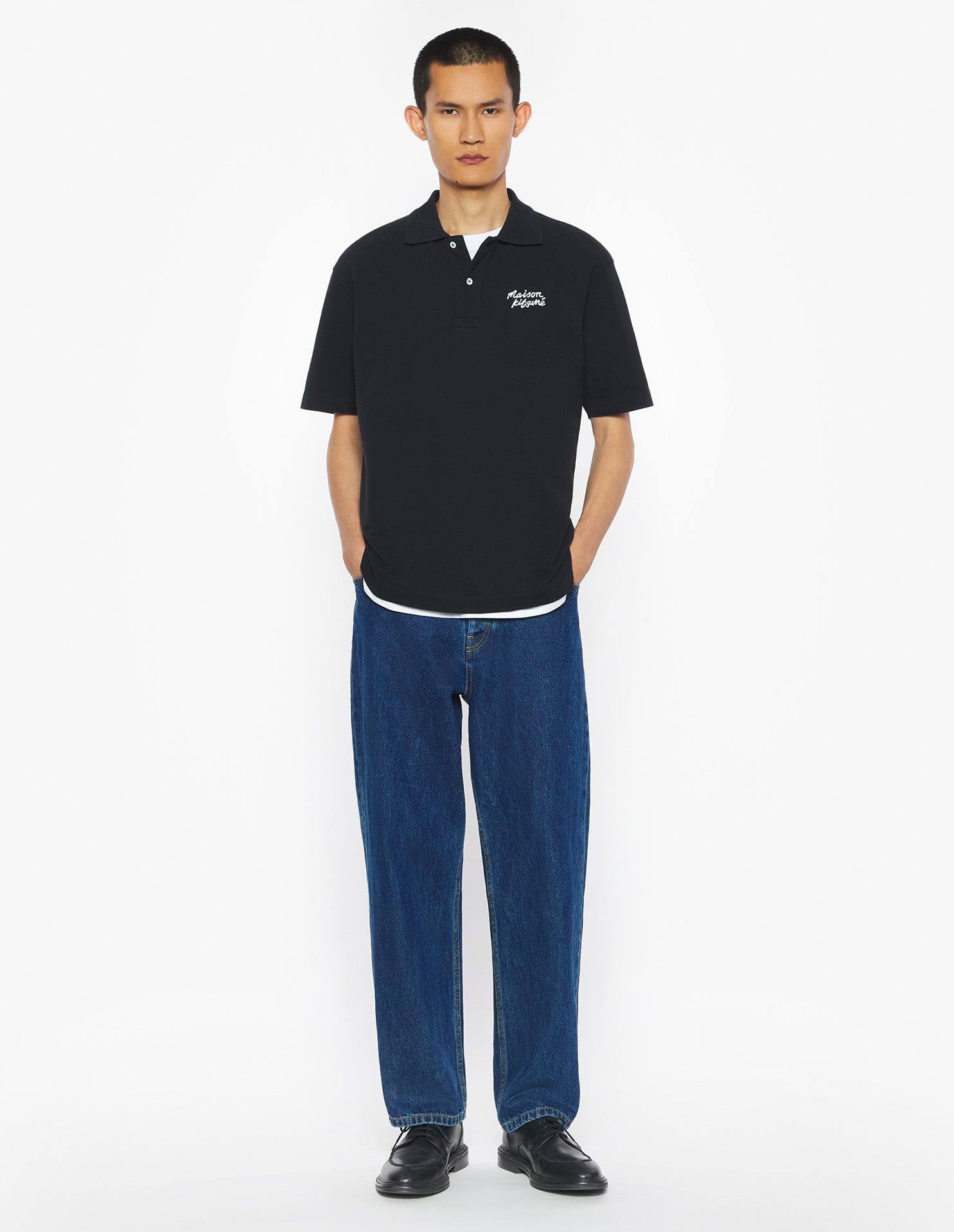 Áo Polo nam Maison Kitsuné Handwriting dáng Comfort