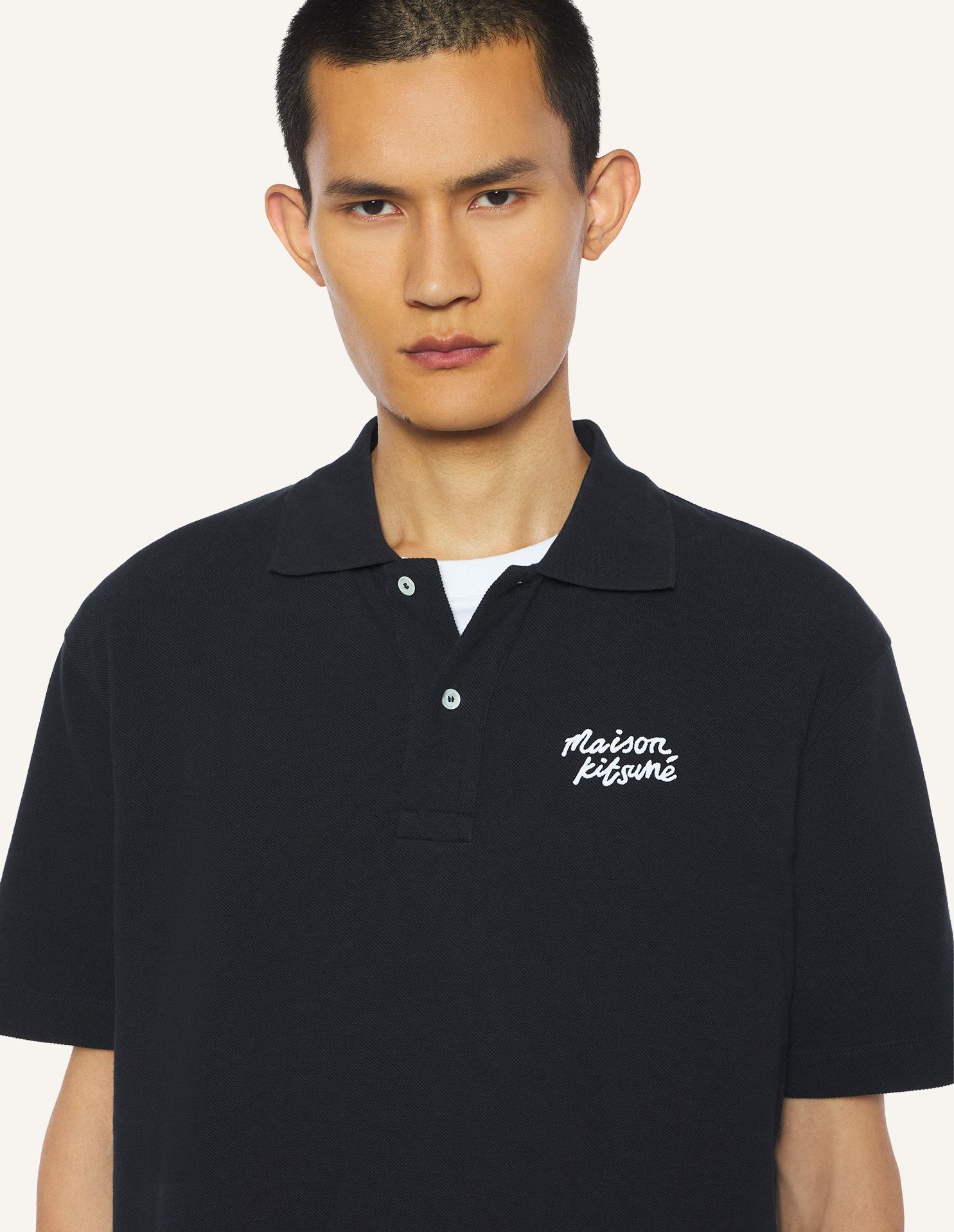 Áo Polo nam Maison Kitsuné Handwriting dáng Comfort