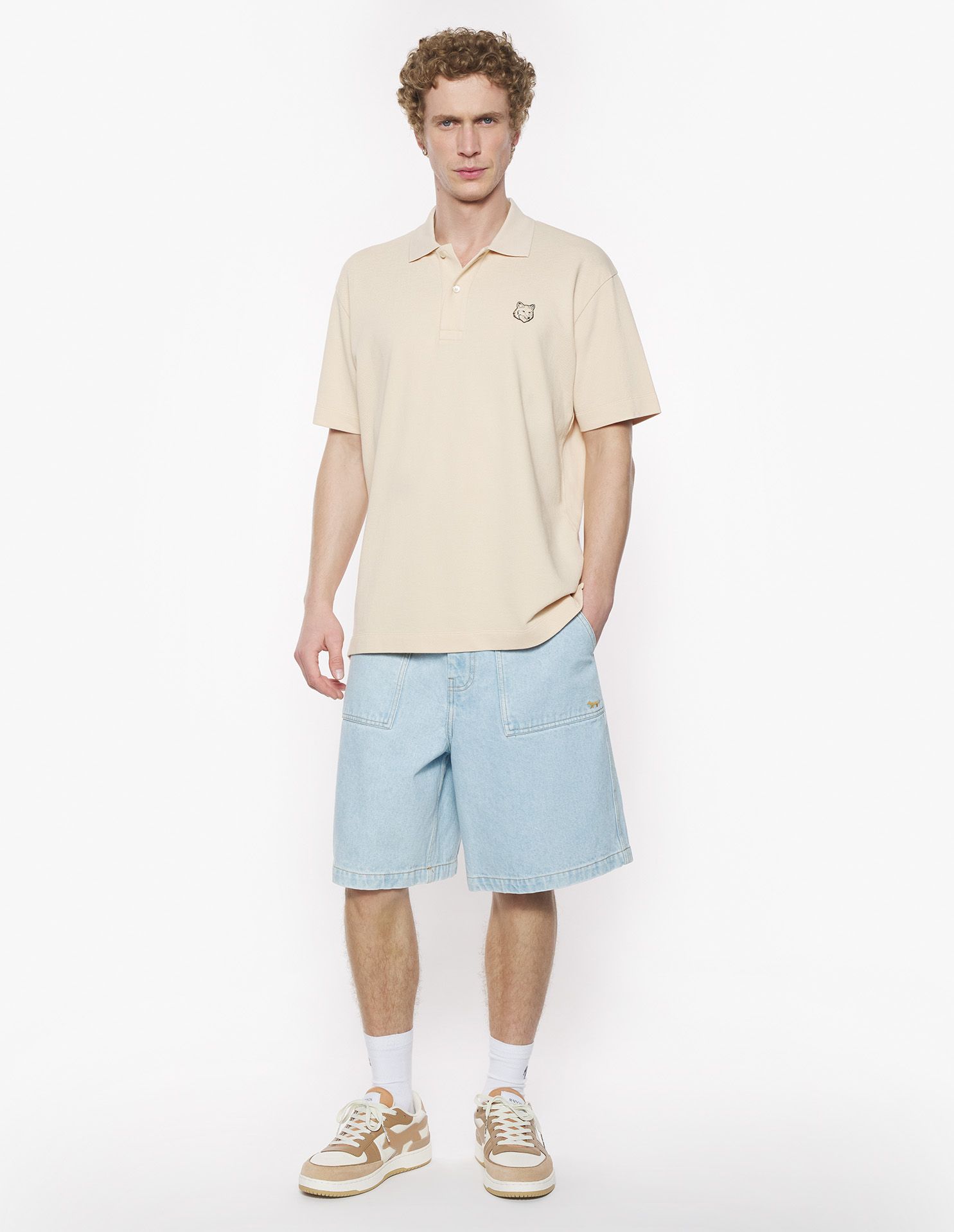Maison Kitsuné - Áo polo Bold Fox Head dáng Comfort