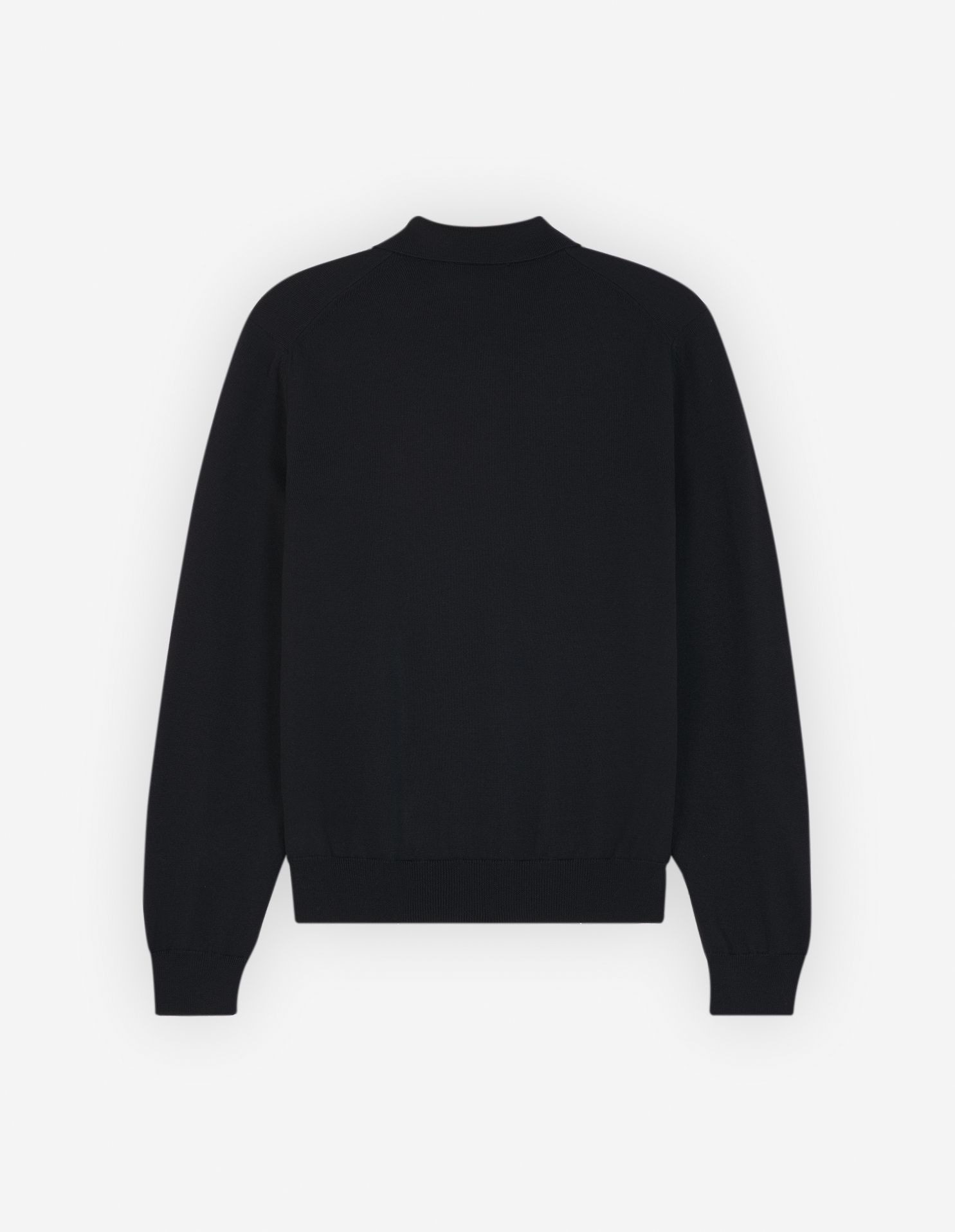 Maison Kitsuné - Áo polo len dài tay Bold Fox Head dáng Regular