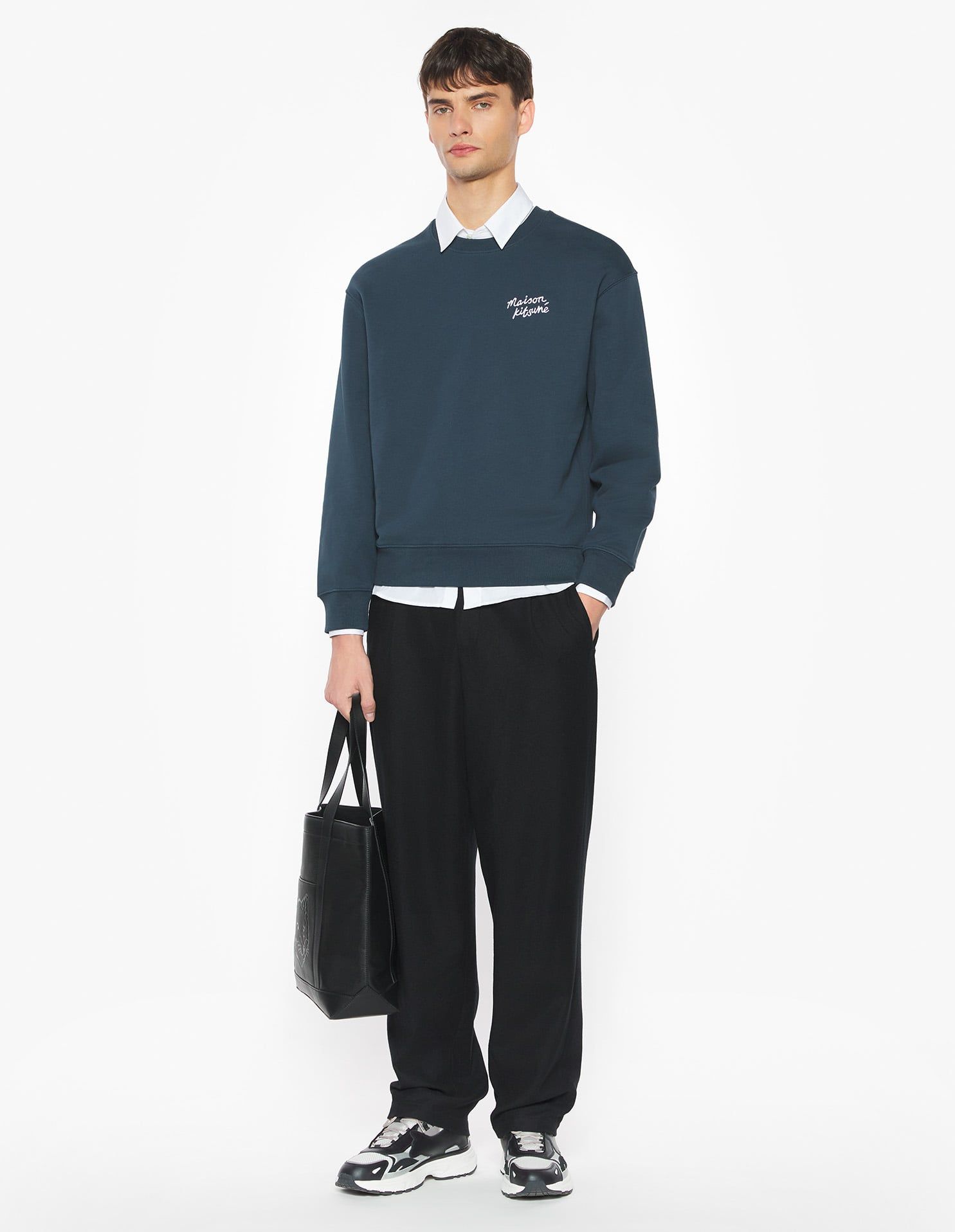 Maison Kitsuné - Áo nỉ Maison Kitsuné Handwriting dáng Comfort
