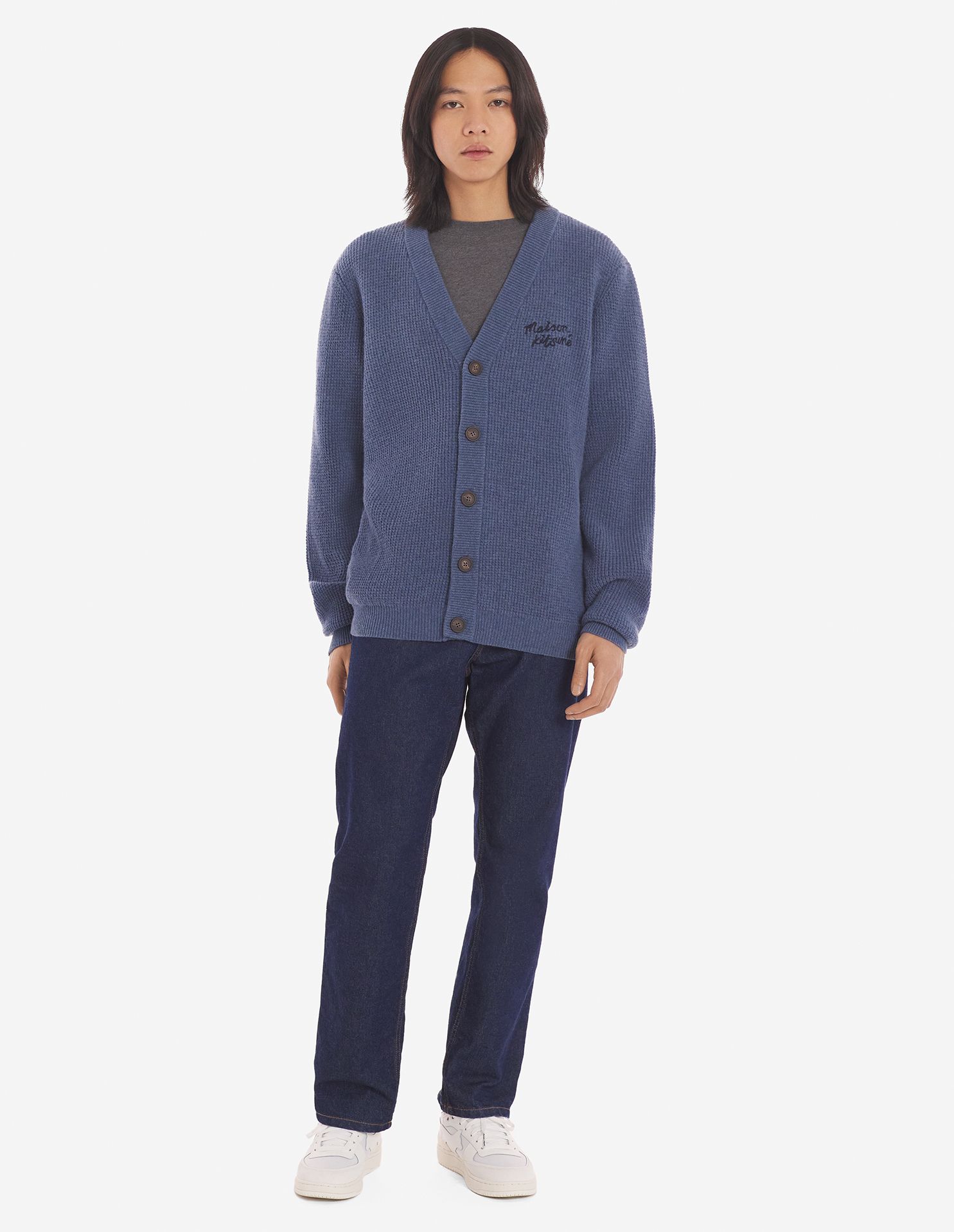 Maison Kitsuné - Áo cardigan Maison Kitsune Handwriting dáng Comfort