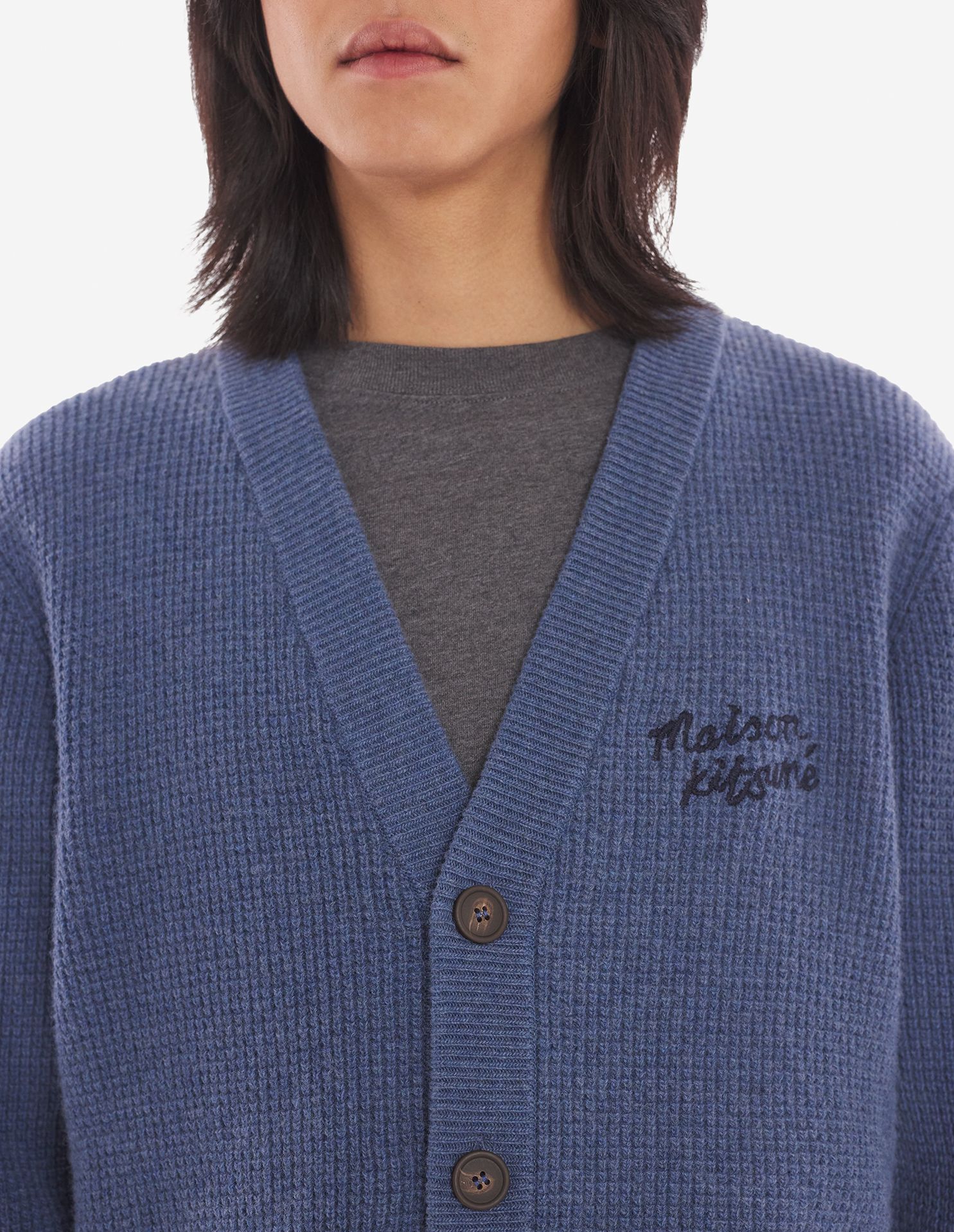 Maison Kitsuné - Áo cardigan Maison Kitsune Handwriting dáng Comfort