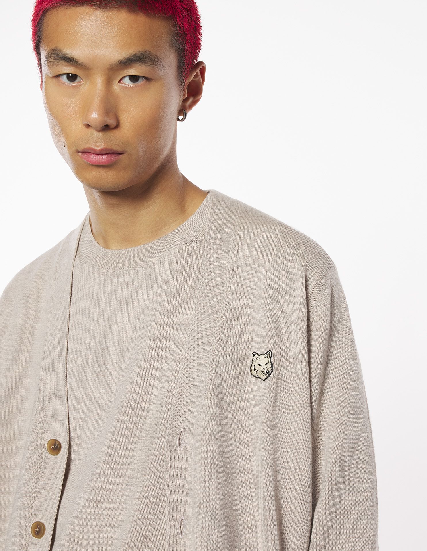 Maison Kitsuné - Áo cardigan Bold Fox Head dáng Regular