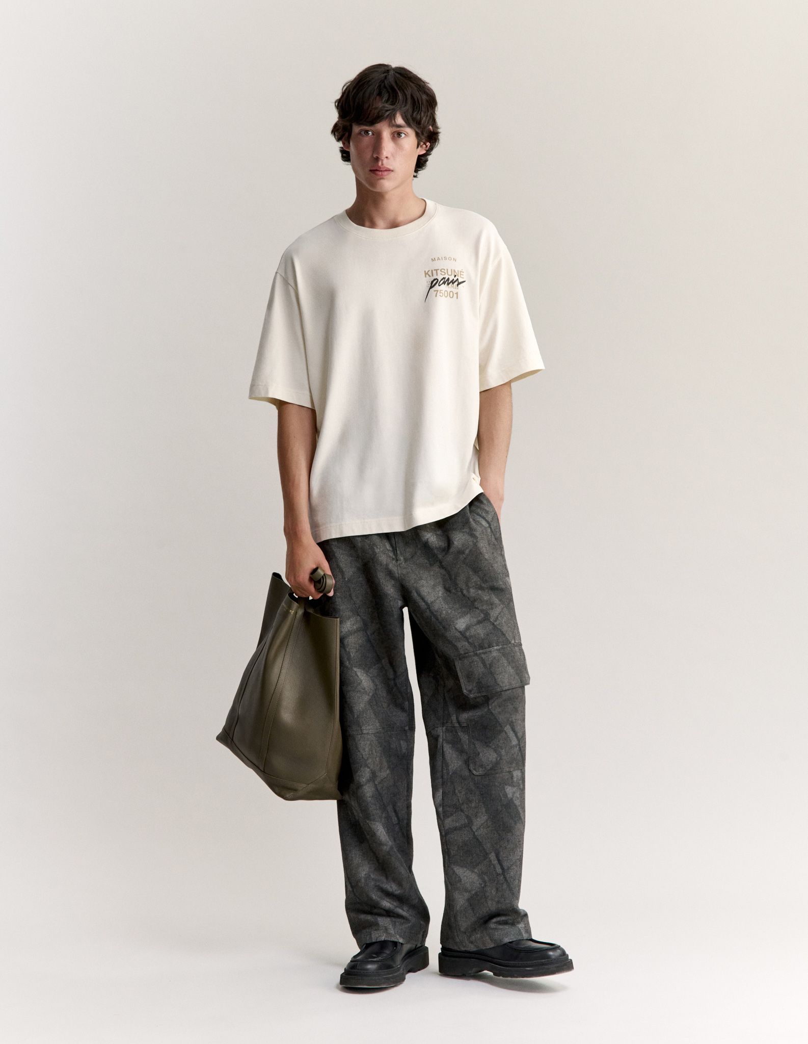 Maison Kitsuné - Áo thun nam MMII Fox Head dáng oversize