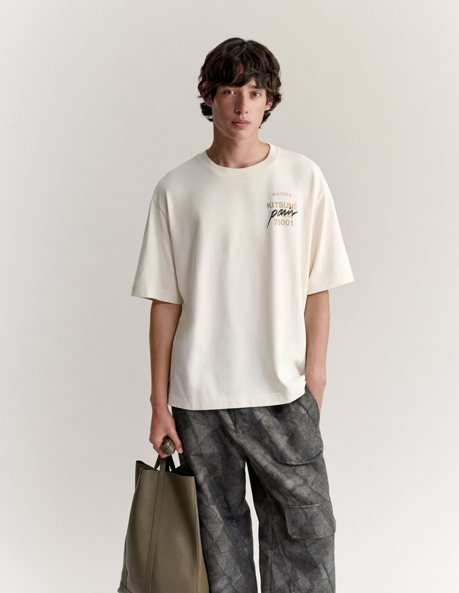Maison Kitsuné - Áo thun nam MMII Fox Head dáng oversize