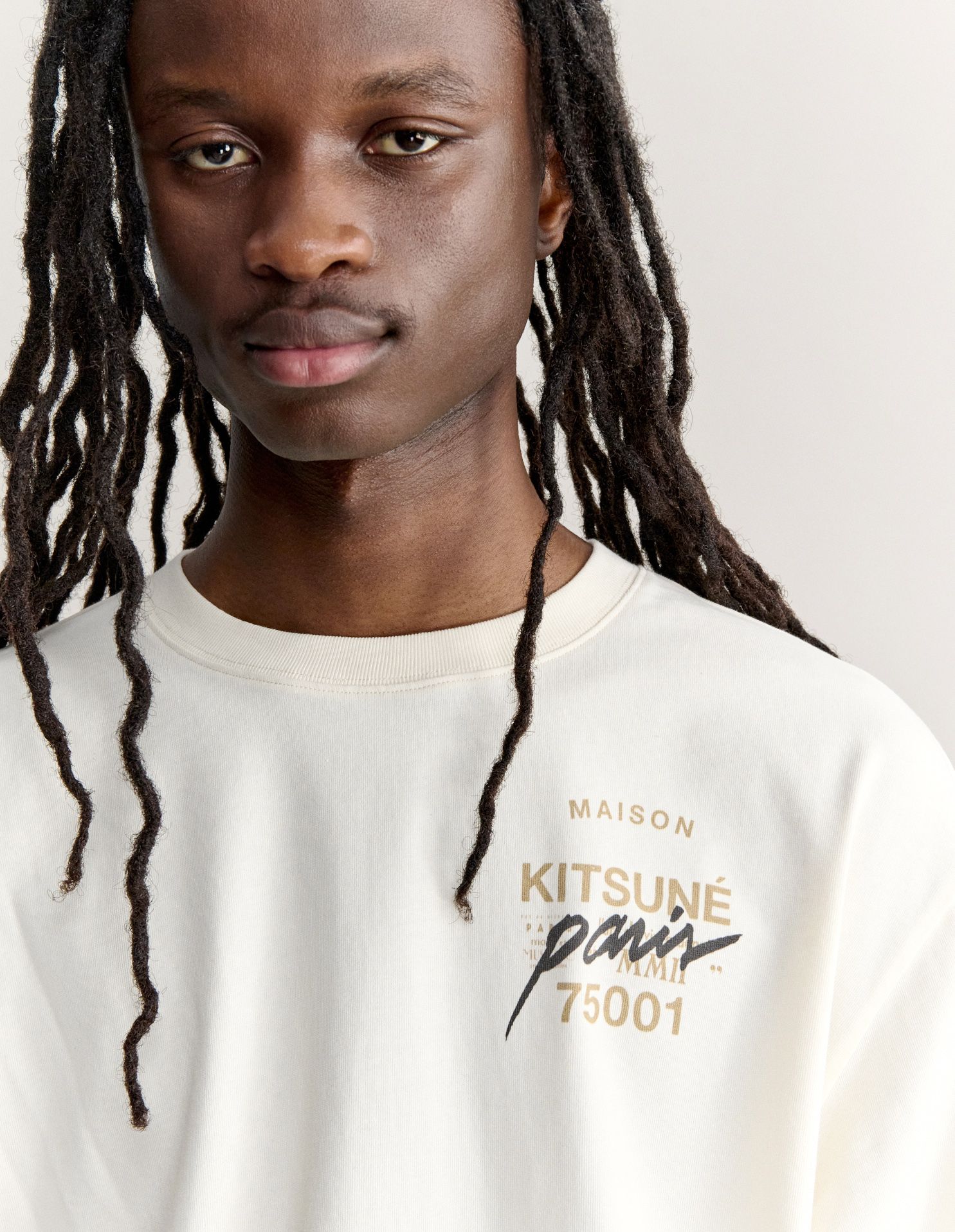 Maison Kitsuné - Áo thun dài tay nam MMII Fox Head dáng oversize