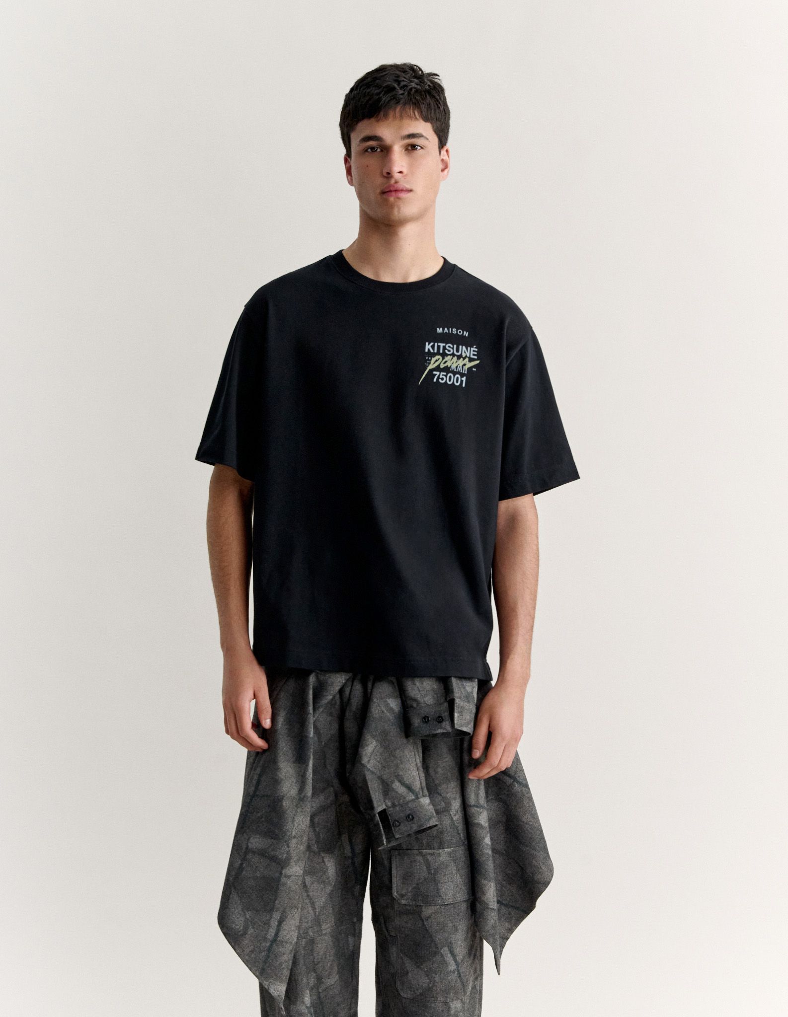 Maison Kitsuné - Áo thun nam MMII Profile Fox dáng oversize