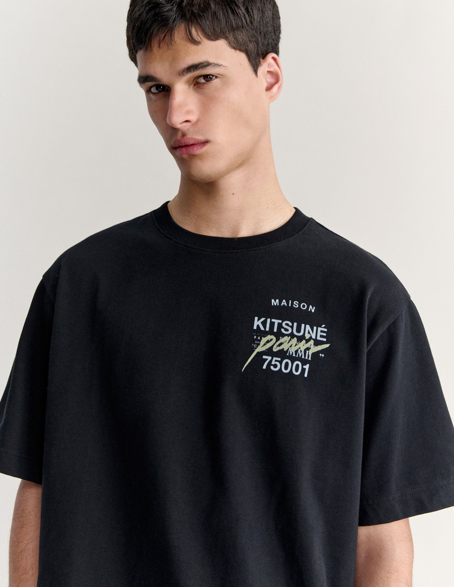 Maison Kitsuné - Áo thun nam MMII Profile Fox dáng oversize