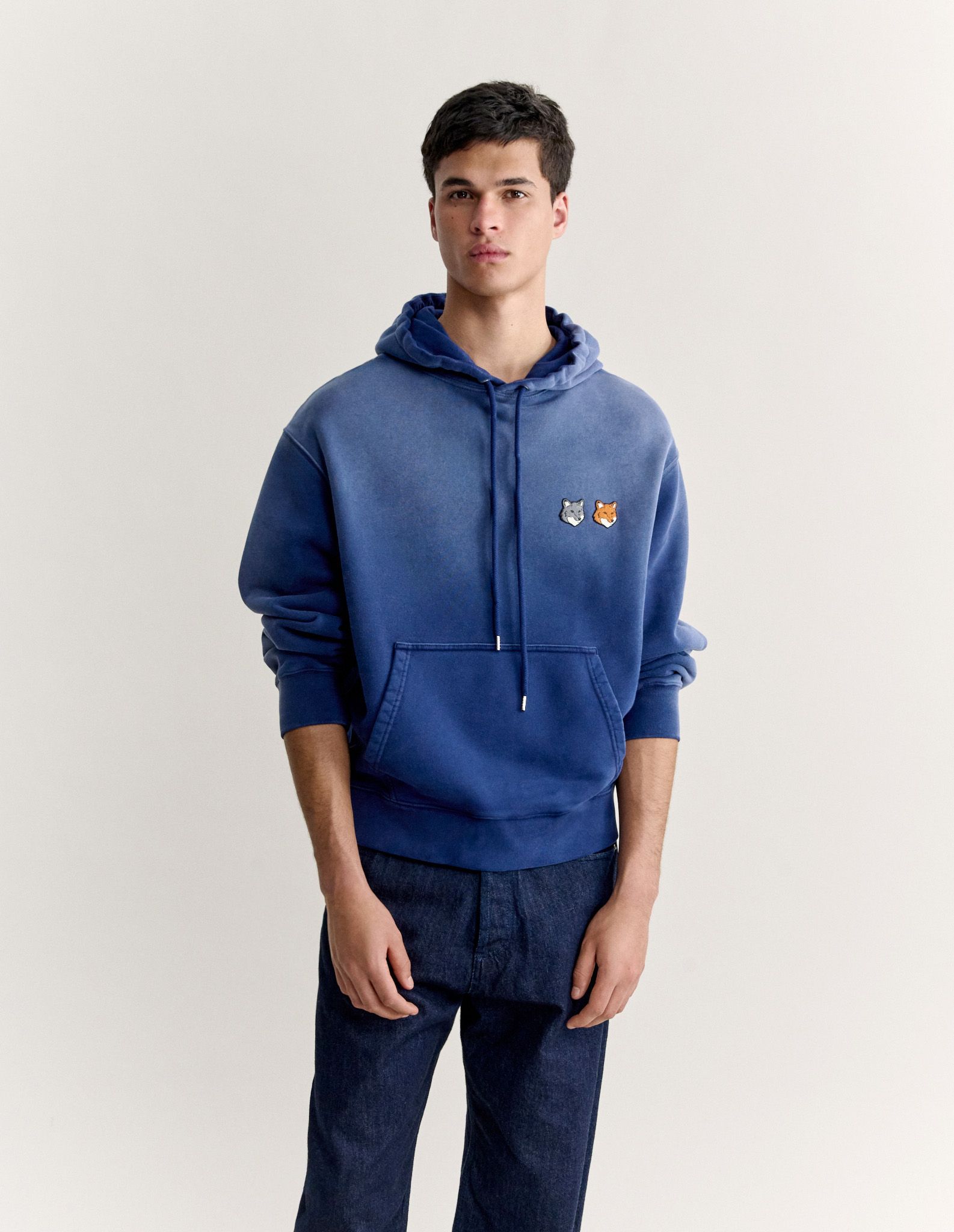 Áo hoodie nam Double Fox Head dáng comfort