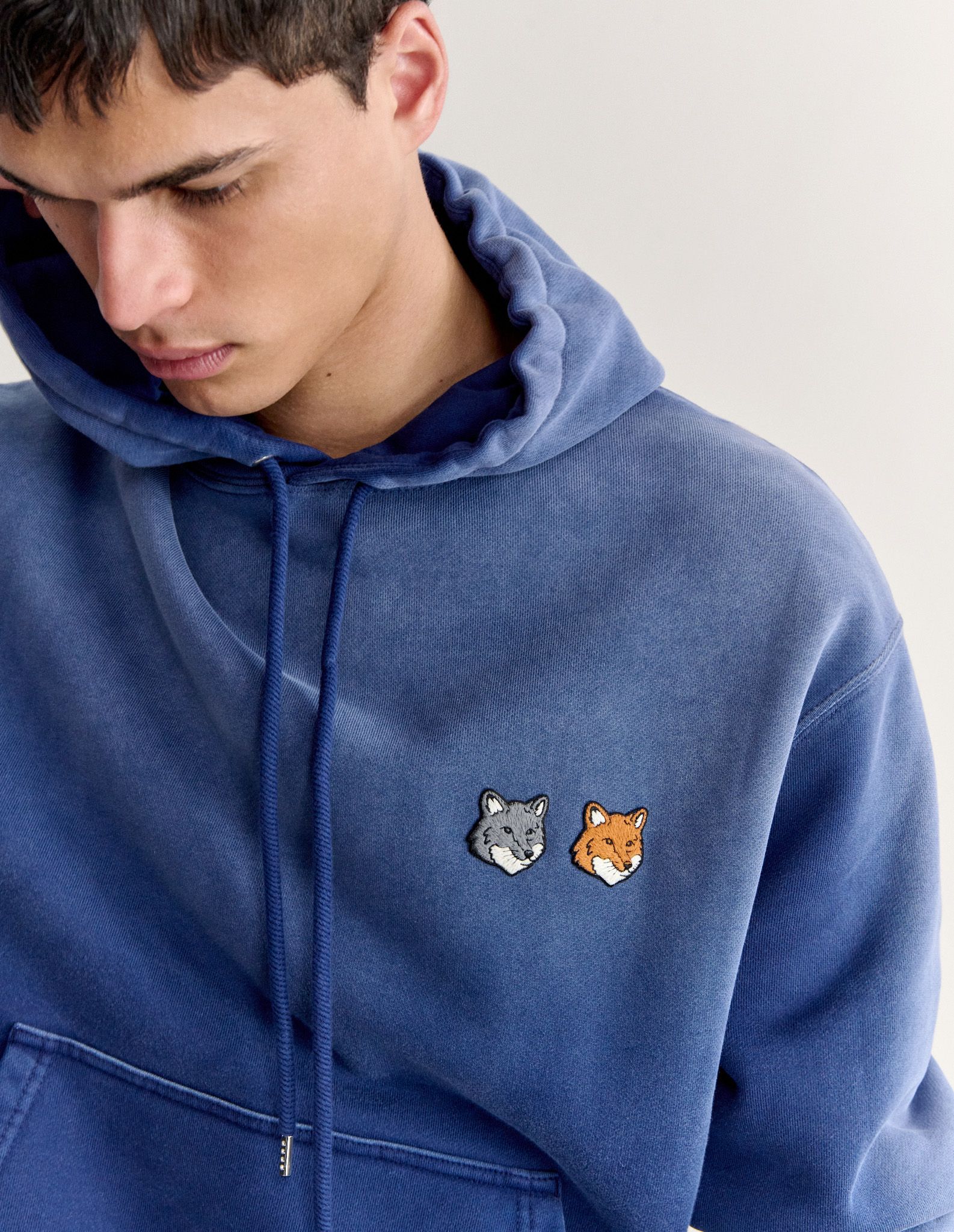 Áo hoodie nam Double Fox Head dáng comfort