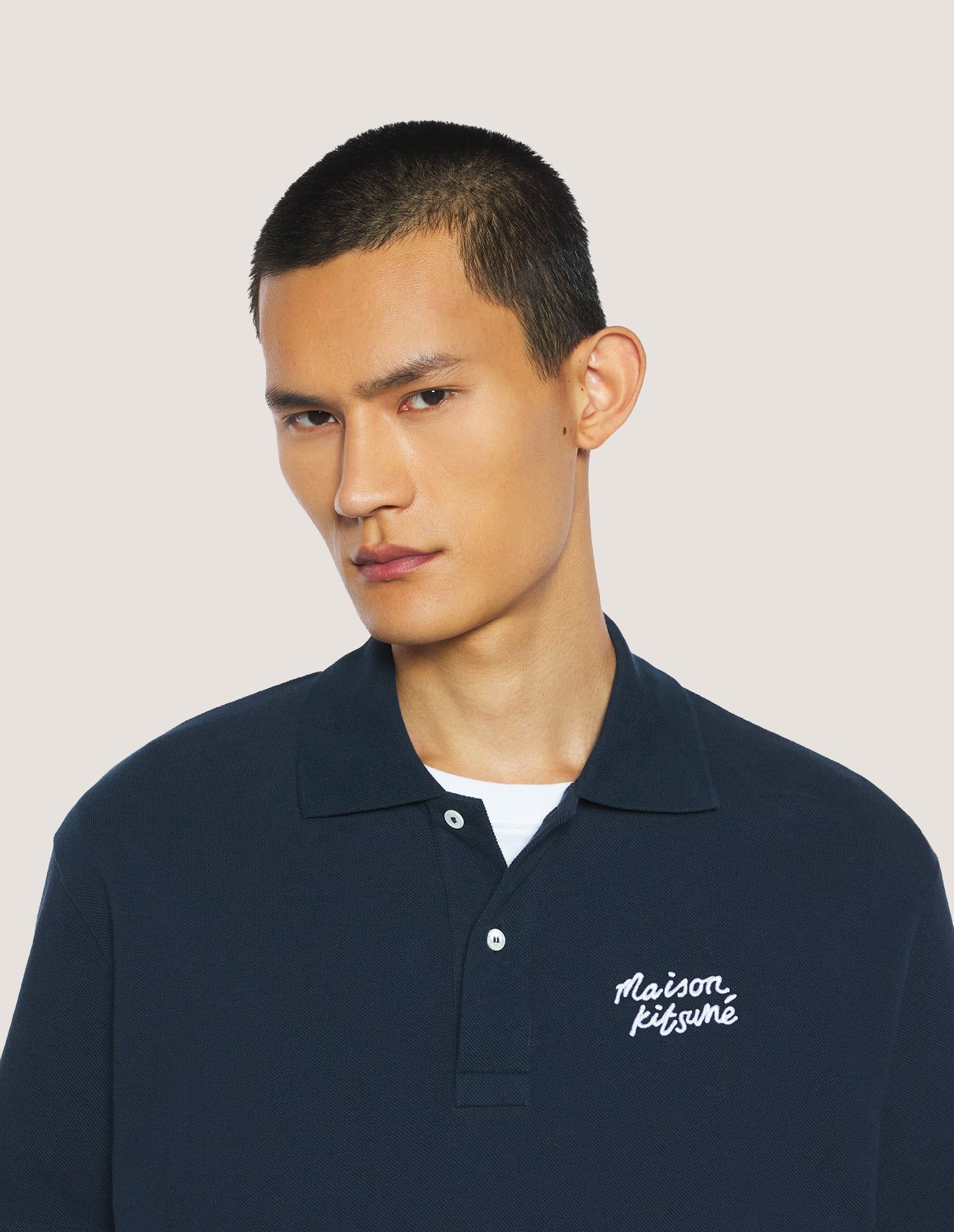 Áo Polo nam Maison Kitsuné Handwriting dáng comfort