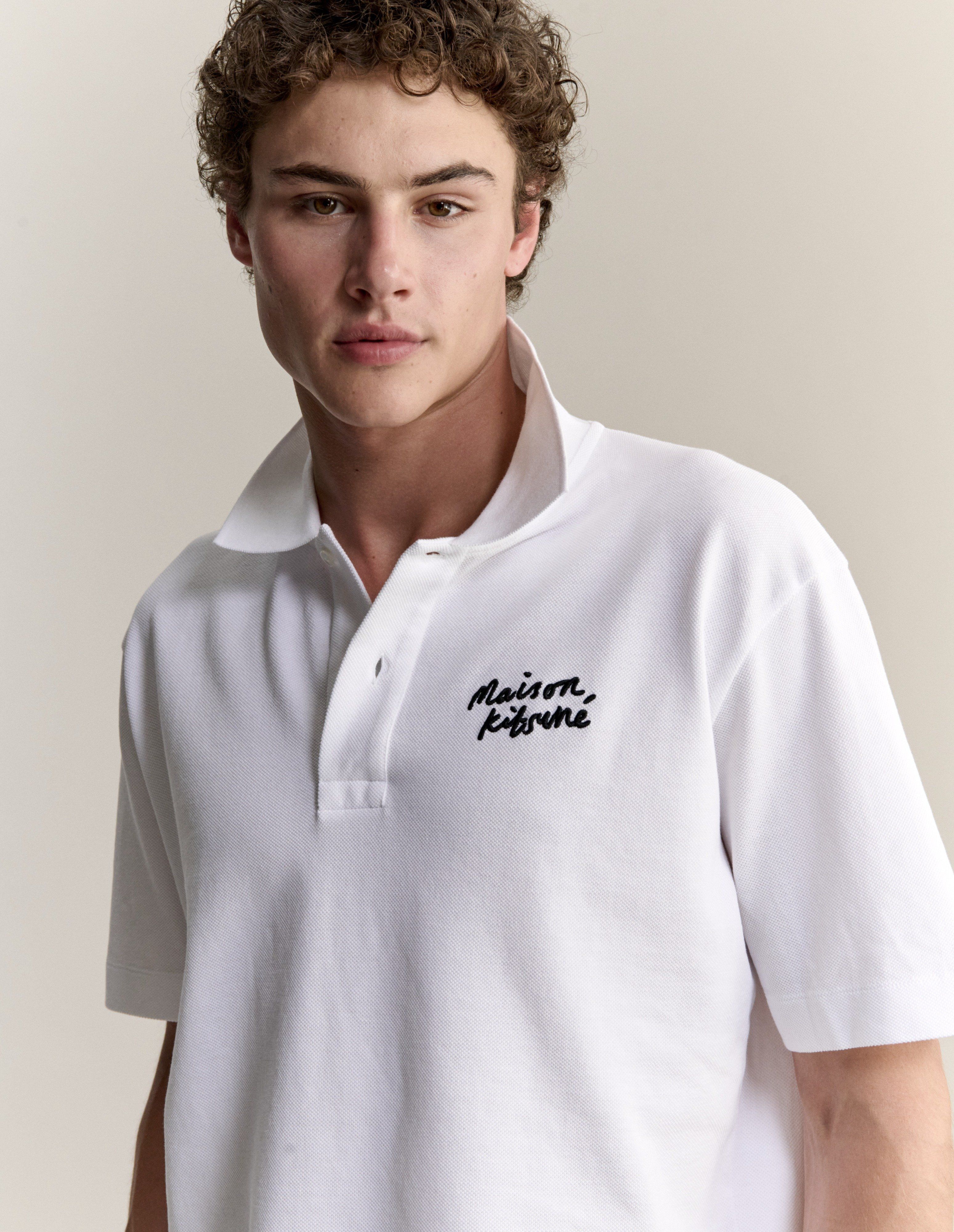 Áo Polo nam Maison Kitsuné Handwriting dáng comfort