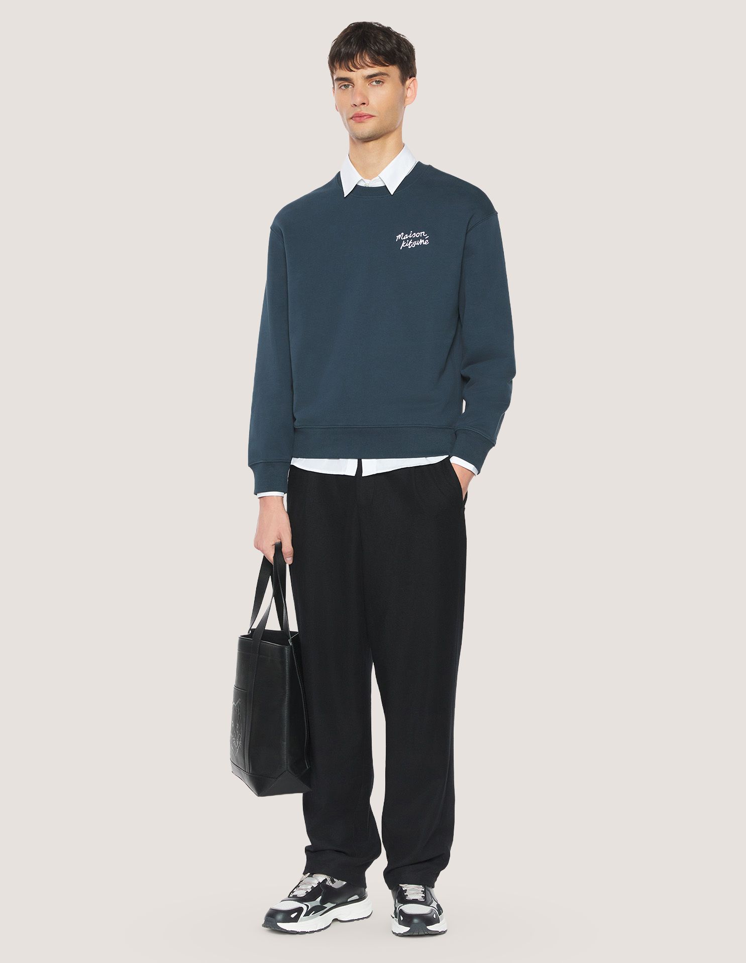 Áo sweatshirt nam Maison Kitsuné Handwriting dáng comfort