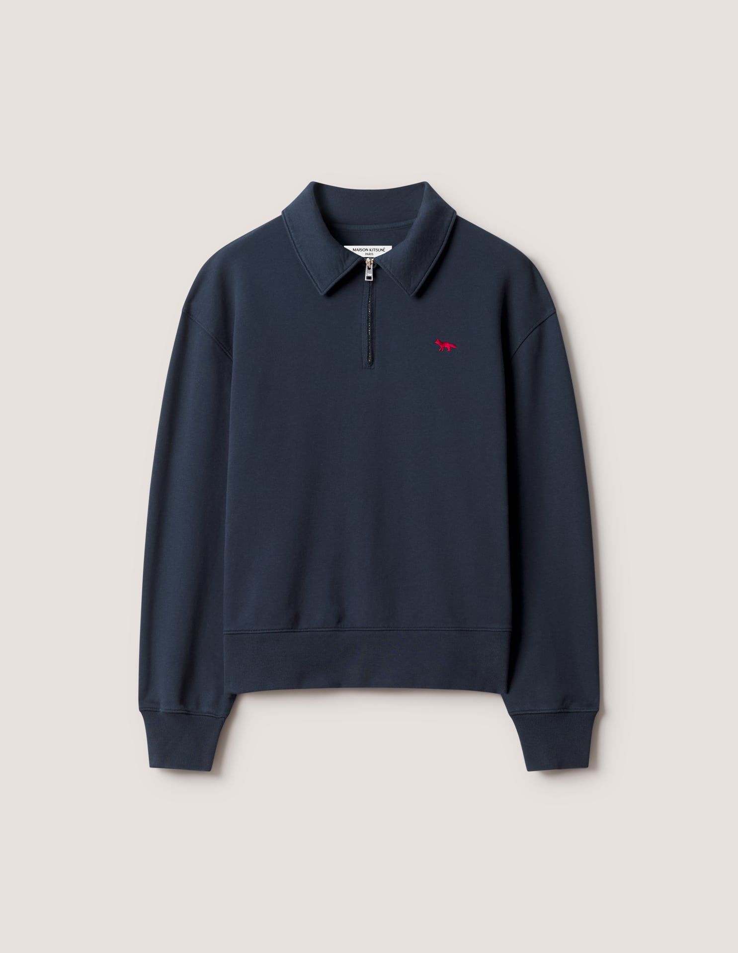 Áo sweatshirt polo nam khóa kéo Profile Fox dáng comfort