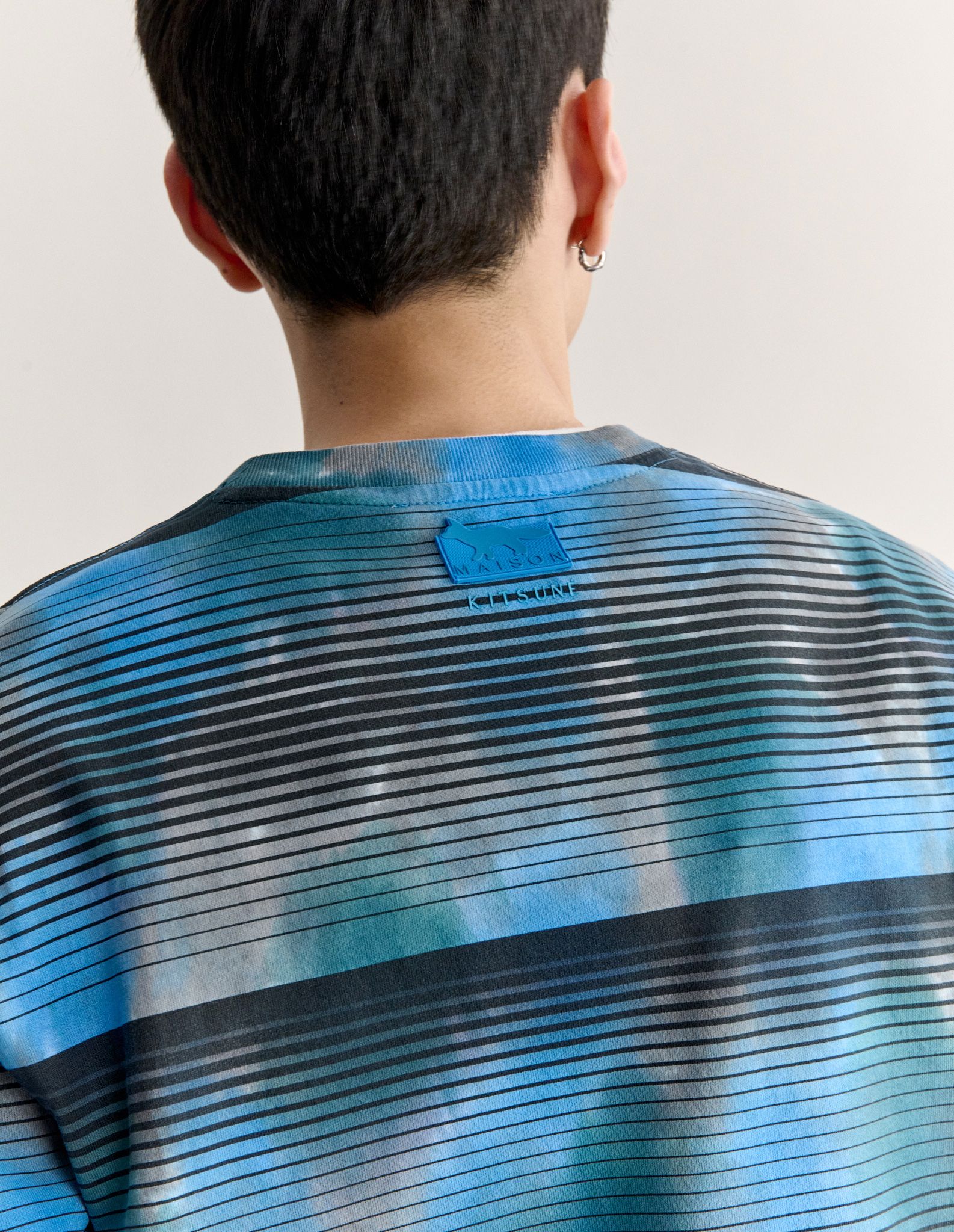 Áo thun nam Watercolor Stripes dáng comfort