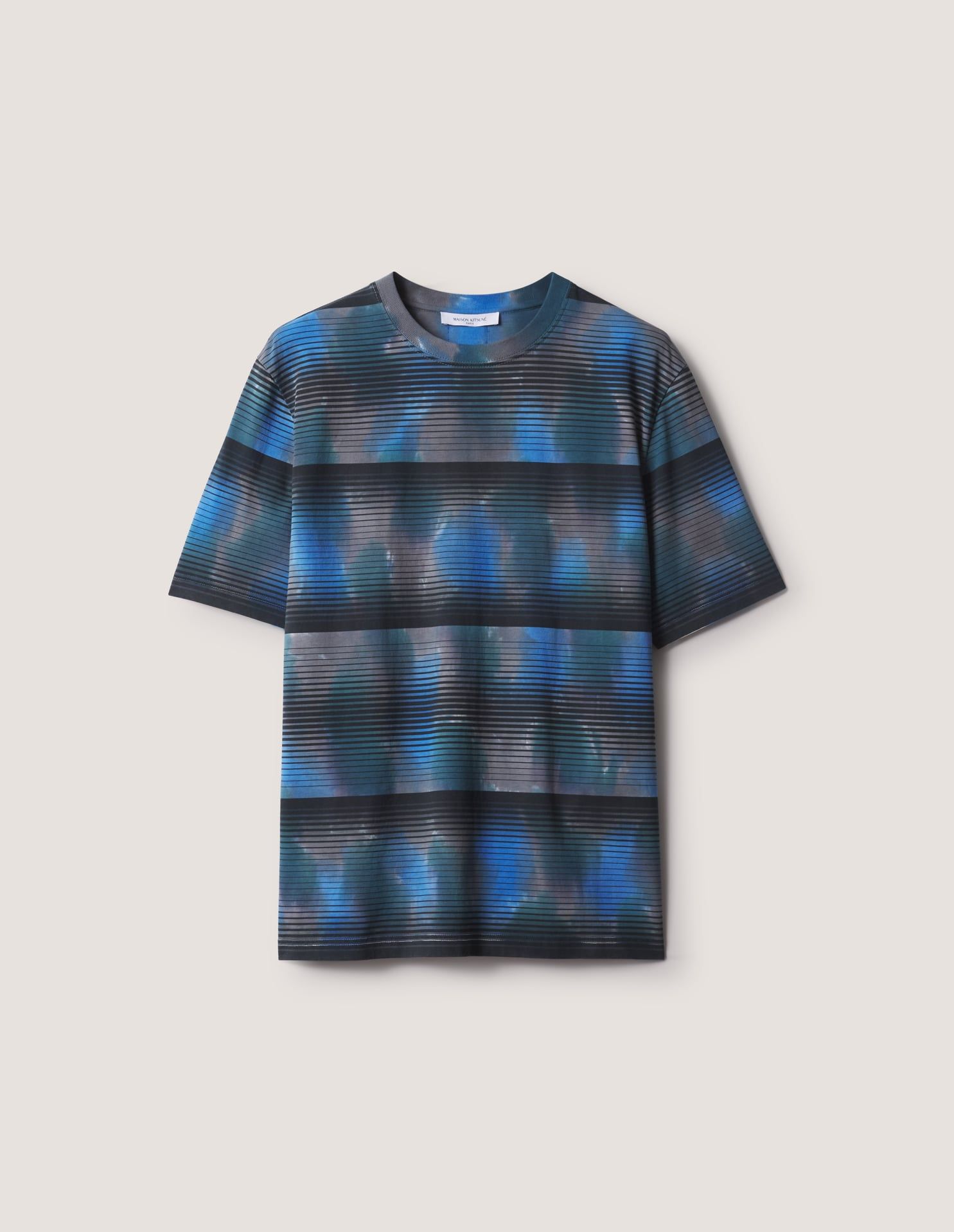 Áo thun nam Watercolor Stripes dáng comfort