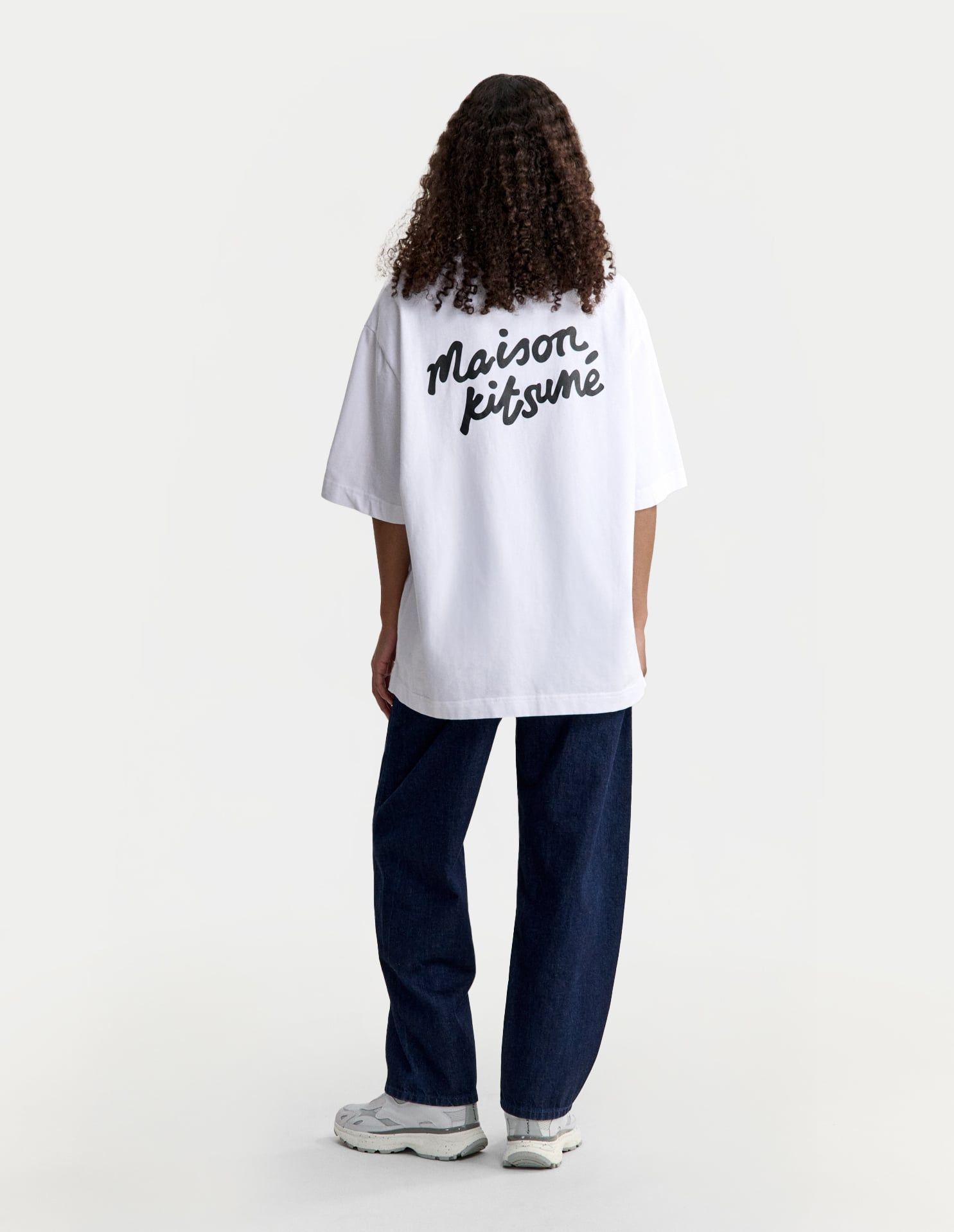 Maison Kitsuné - Áo thun nam Maison Kitsuné Handwriting dáng oversize