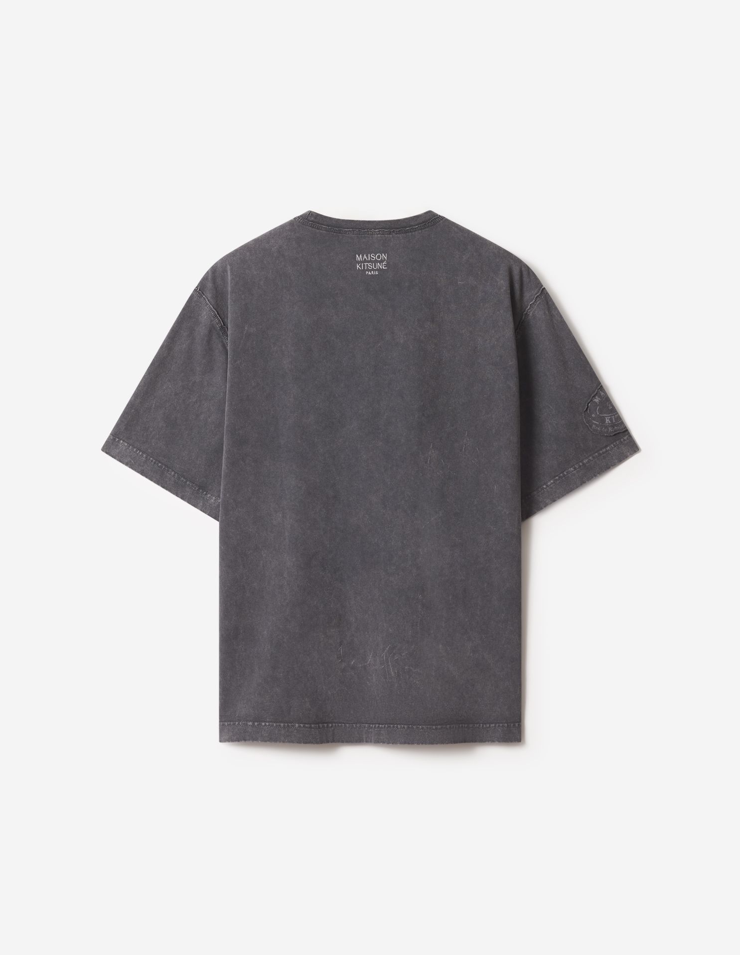 Áo thun nam Shadow Print phai màu dáng oversize