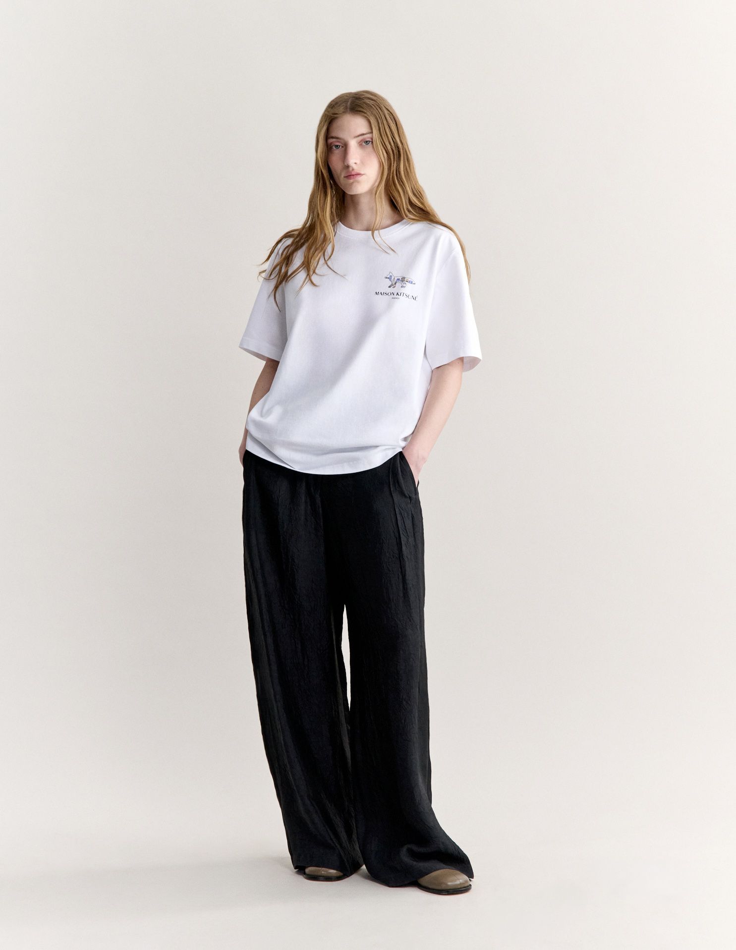 Maison Kitsuné - Áo thun unisex City Fox Hanoi dáng comfort