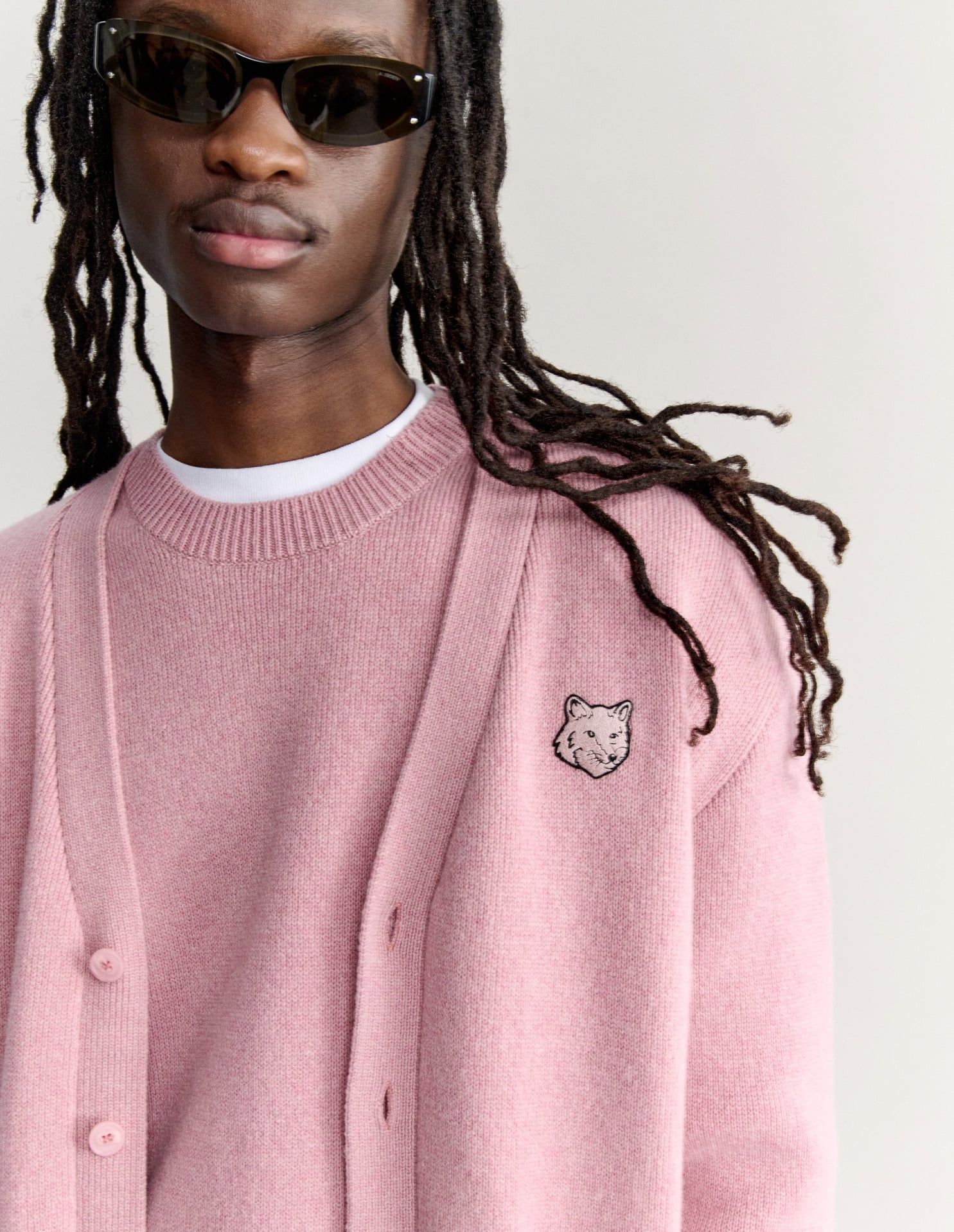 Áo cardigan nam Fox Head lambswool Milano dáng comfort