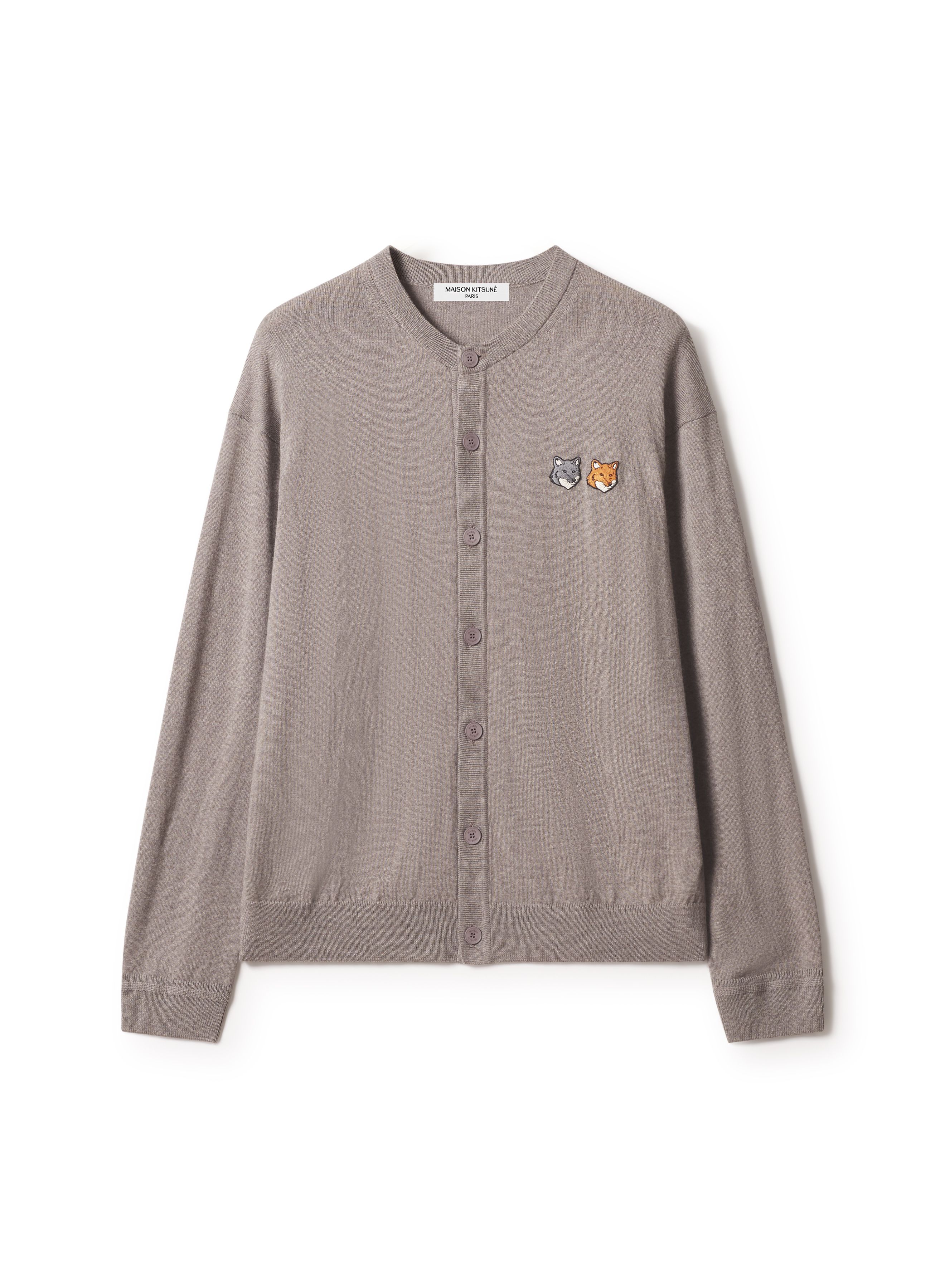 Maison Kitsuné - Áo cardigan nam Double Fox Head dáng comfort